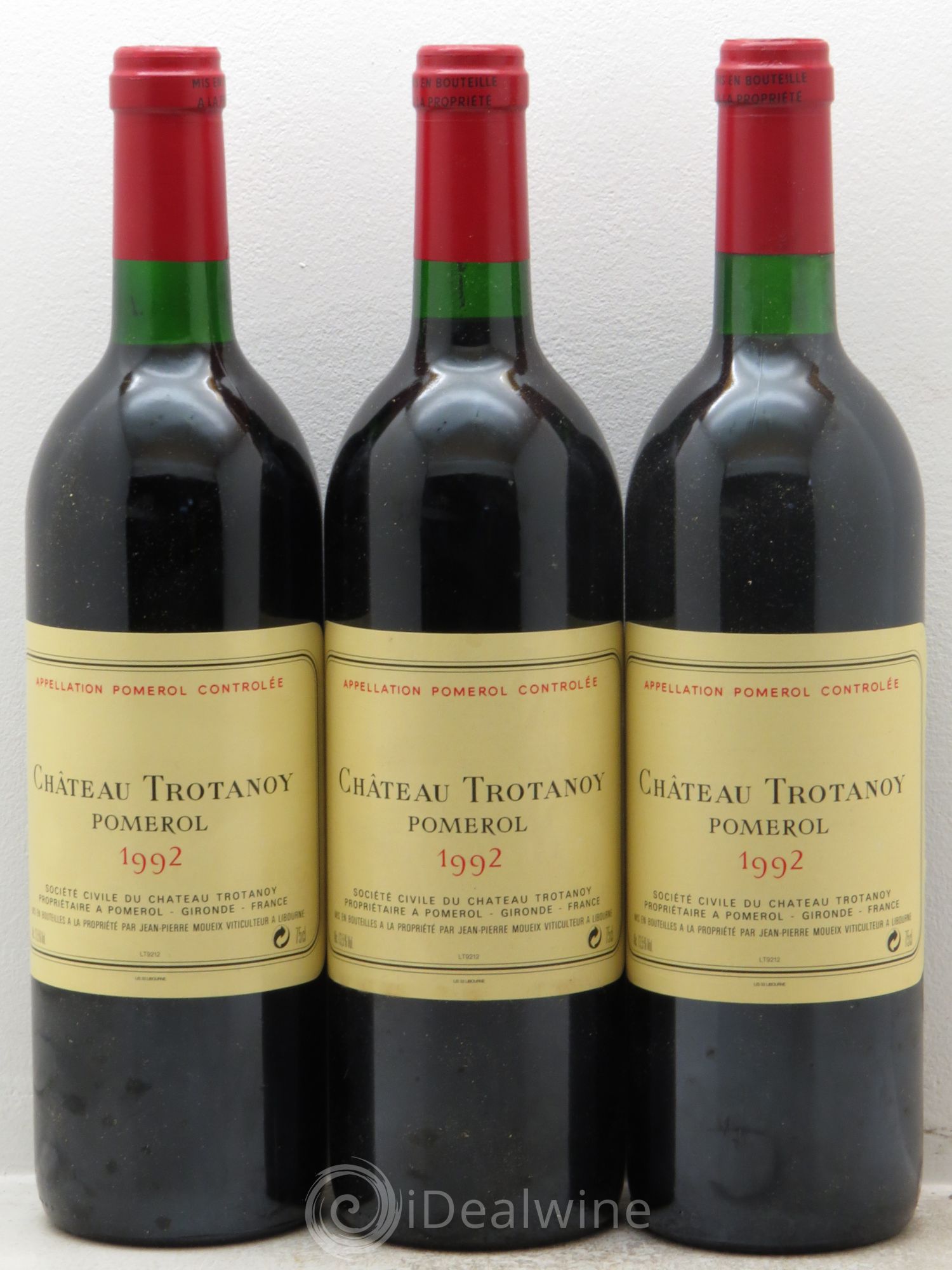 Château Trotanoy 1992 - Lot de 3 bouteilles - 0