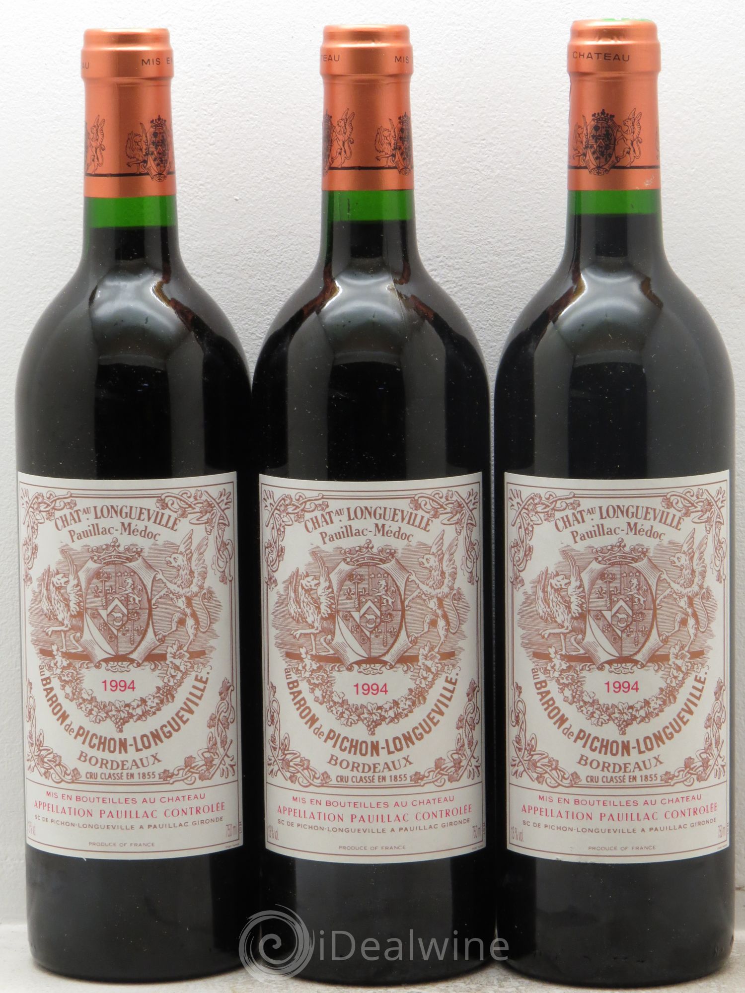 Pichon Longueville Baron 2ème Grand Cru Classé 1994 - Lot de 3 bouteilles - 0