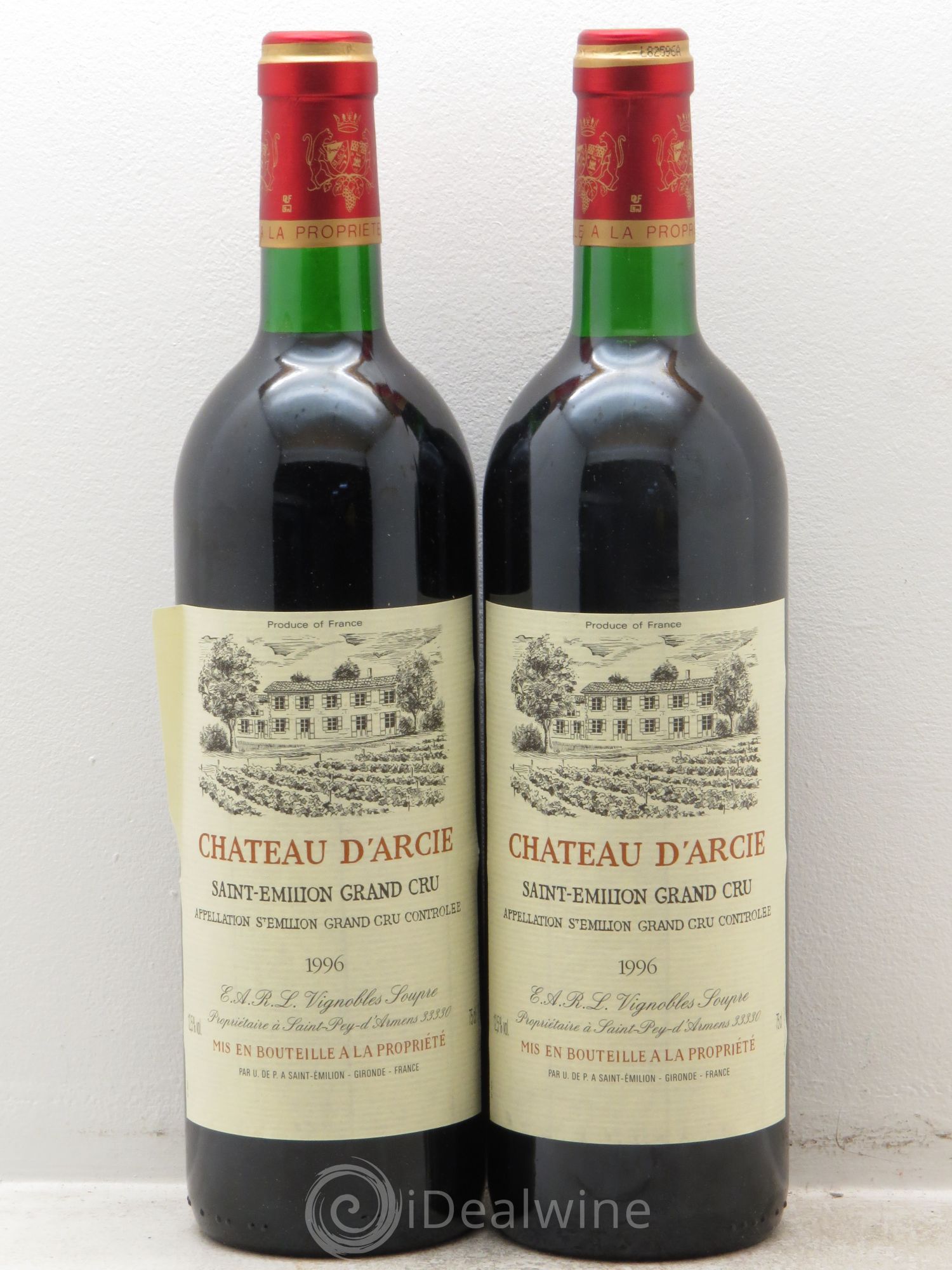 Saint-Émilion Château d'Arcie 1996 - Posten von 2 Flaschen - 0