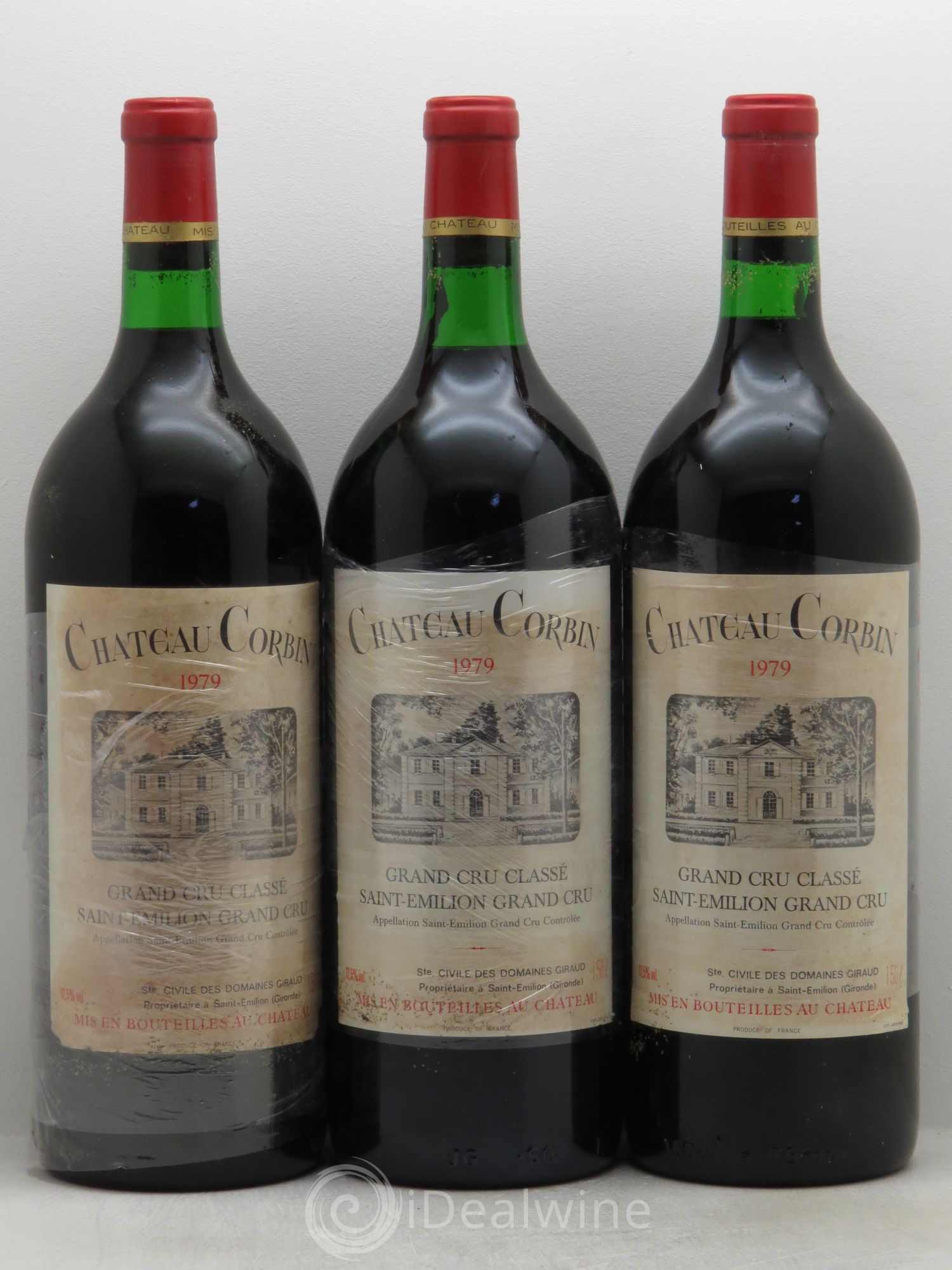 Château Corbin Grand Cru Classé 1979 - Lot de 3 magnums - 0