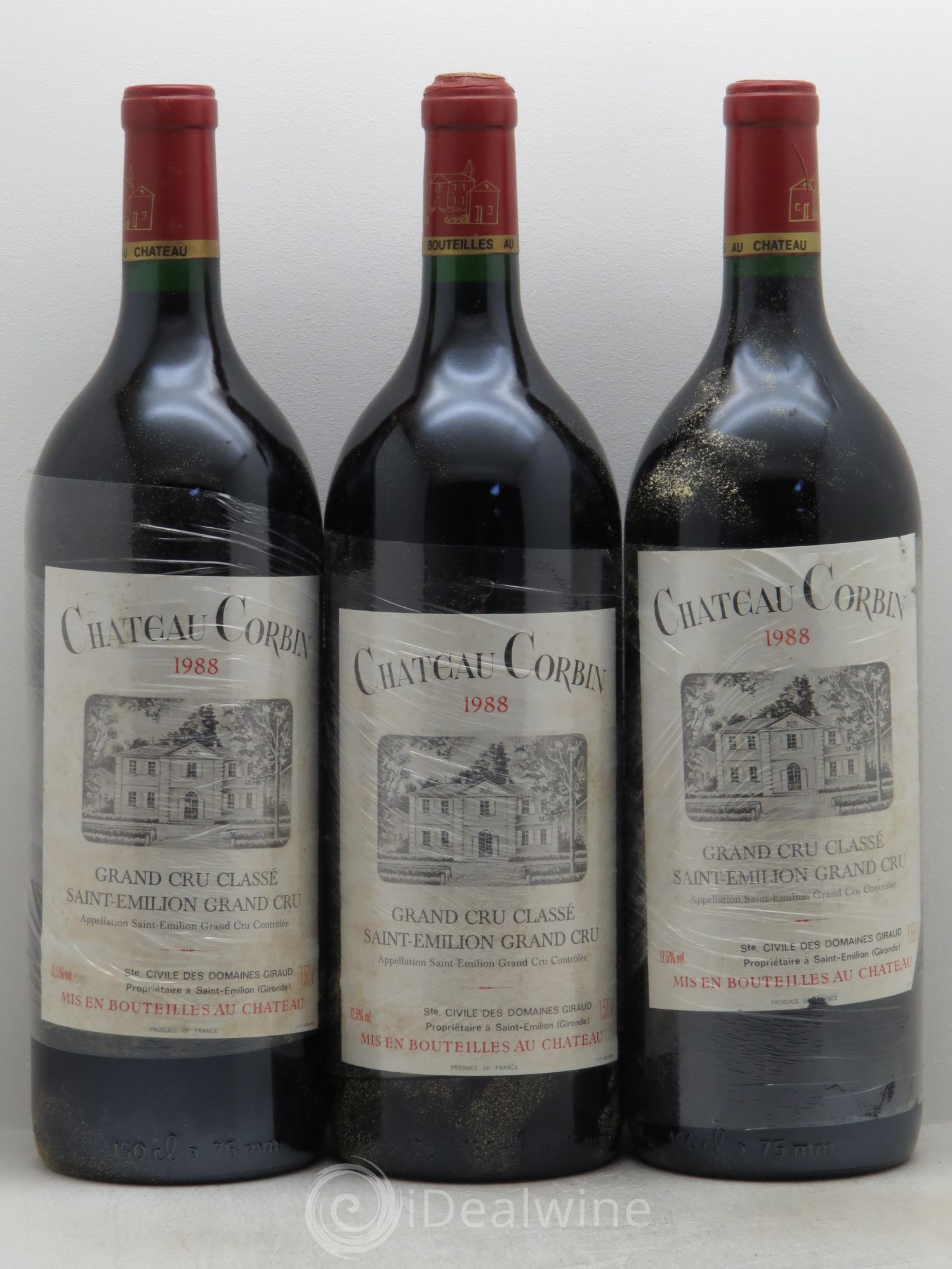 Château Corbin Grand Cru Classé 1988 - Lot de 3 magnums - 0