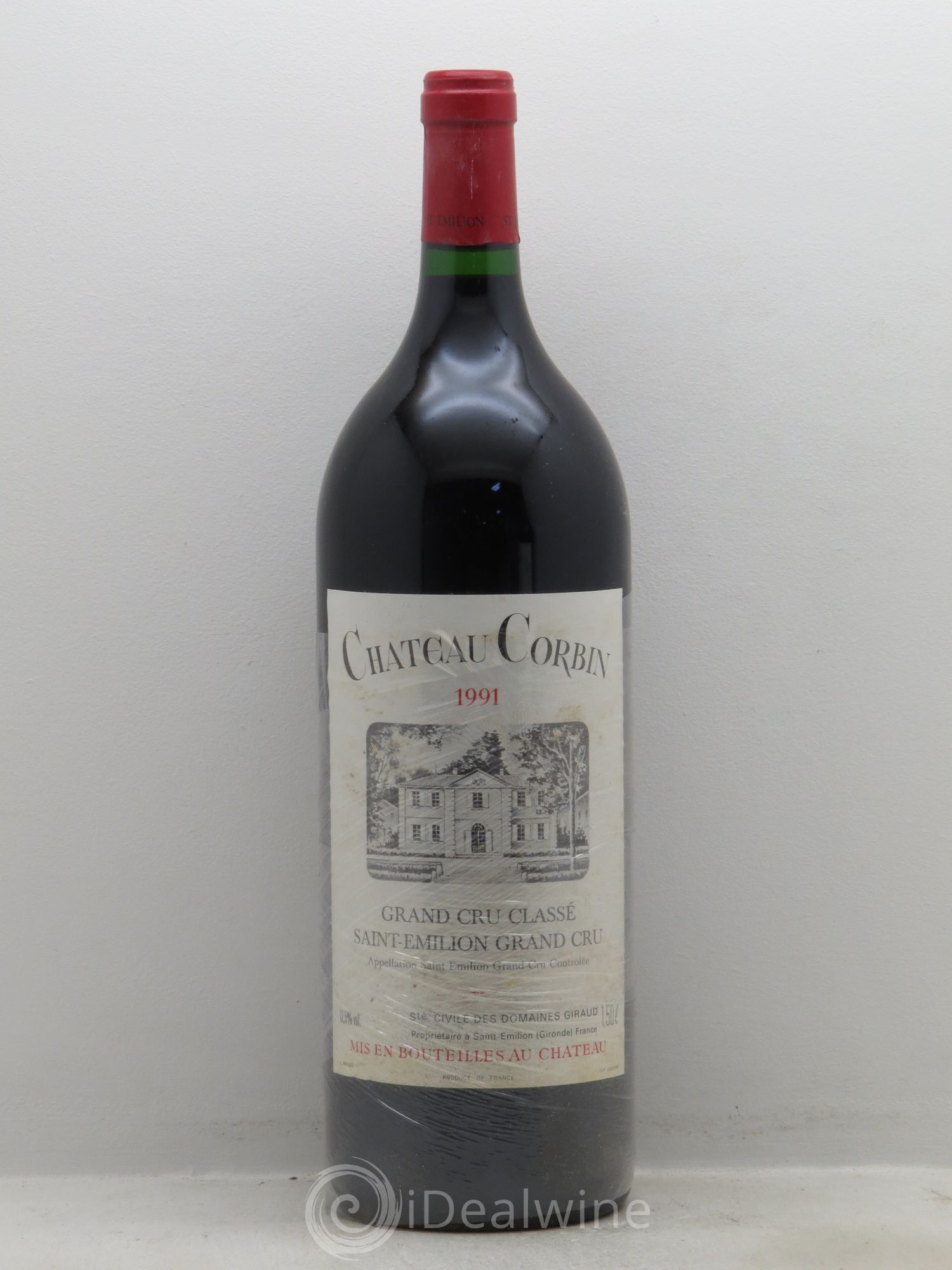 Château Corbin Grand Cru Classé 1991 - Lot de 1 magnum - 0