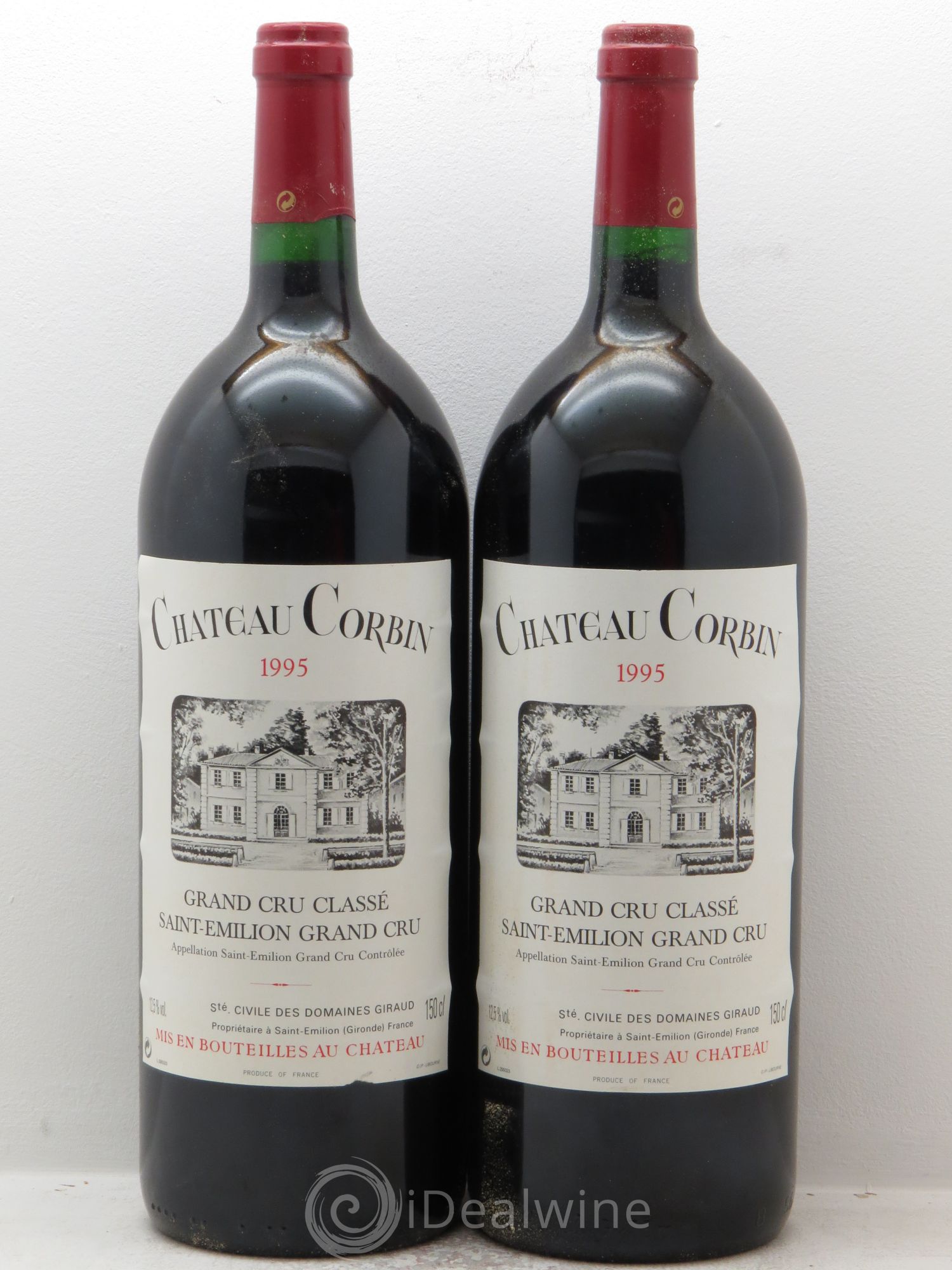 Château Corbin Grand Cru Classé 1995 - Lot de 2 magnums - 0