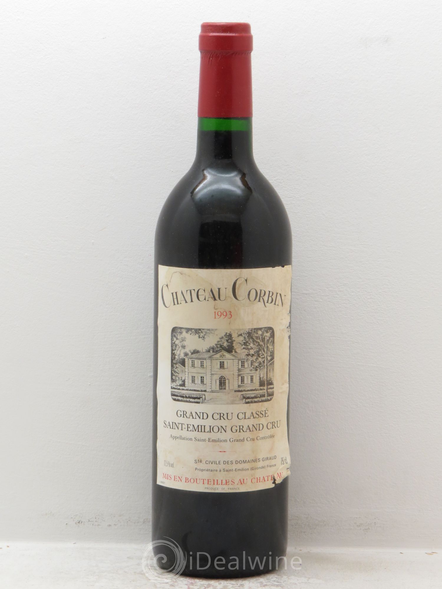 Château Corbin Grand Cru Classé 1993 - Lot de 12 bouteilles - 0