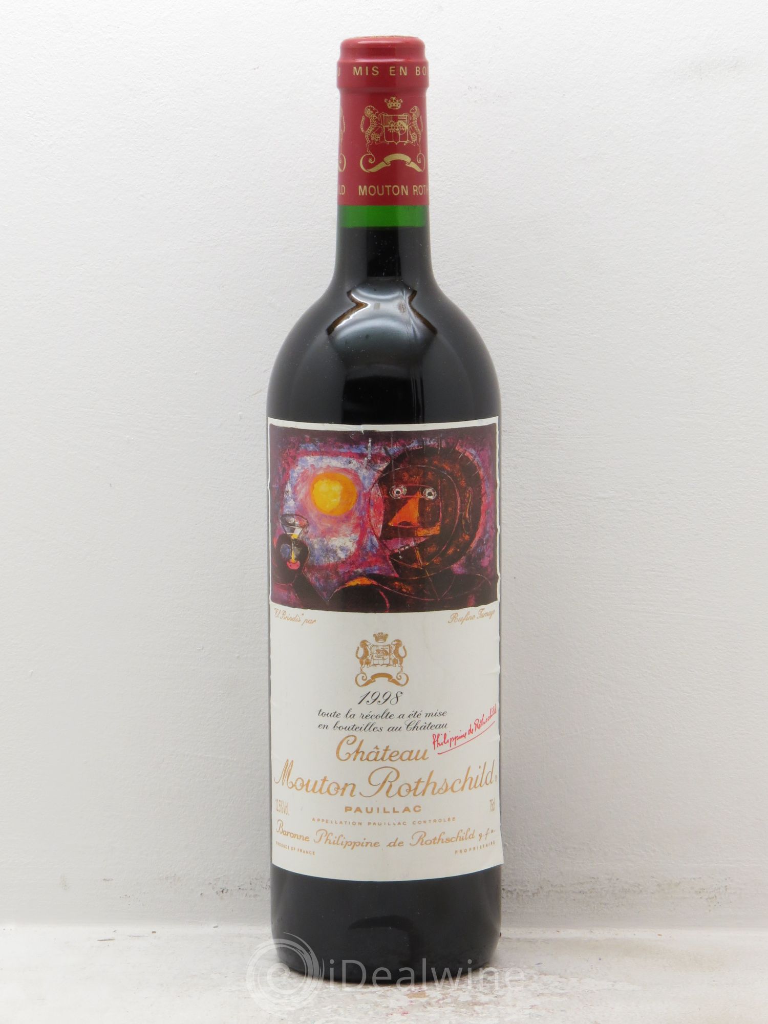 Château Mouton Rothschild 1er Grand Cru Classé 1998 - Lot de 1 bouteille - 0