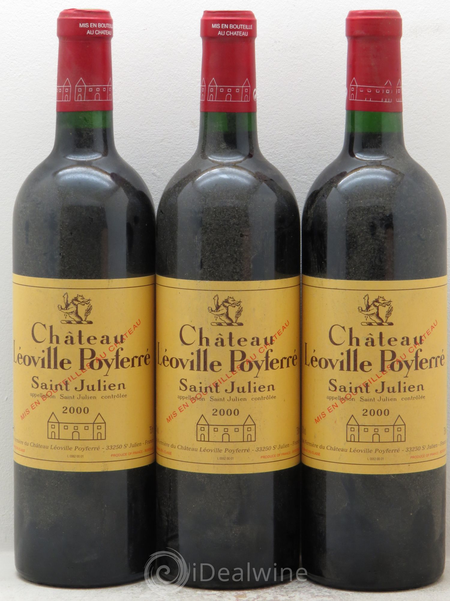 Château Léoville Poyferré 2ème Grand Cru Classé 2000 - Lot de 3 bouteilles - 0