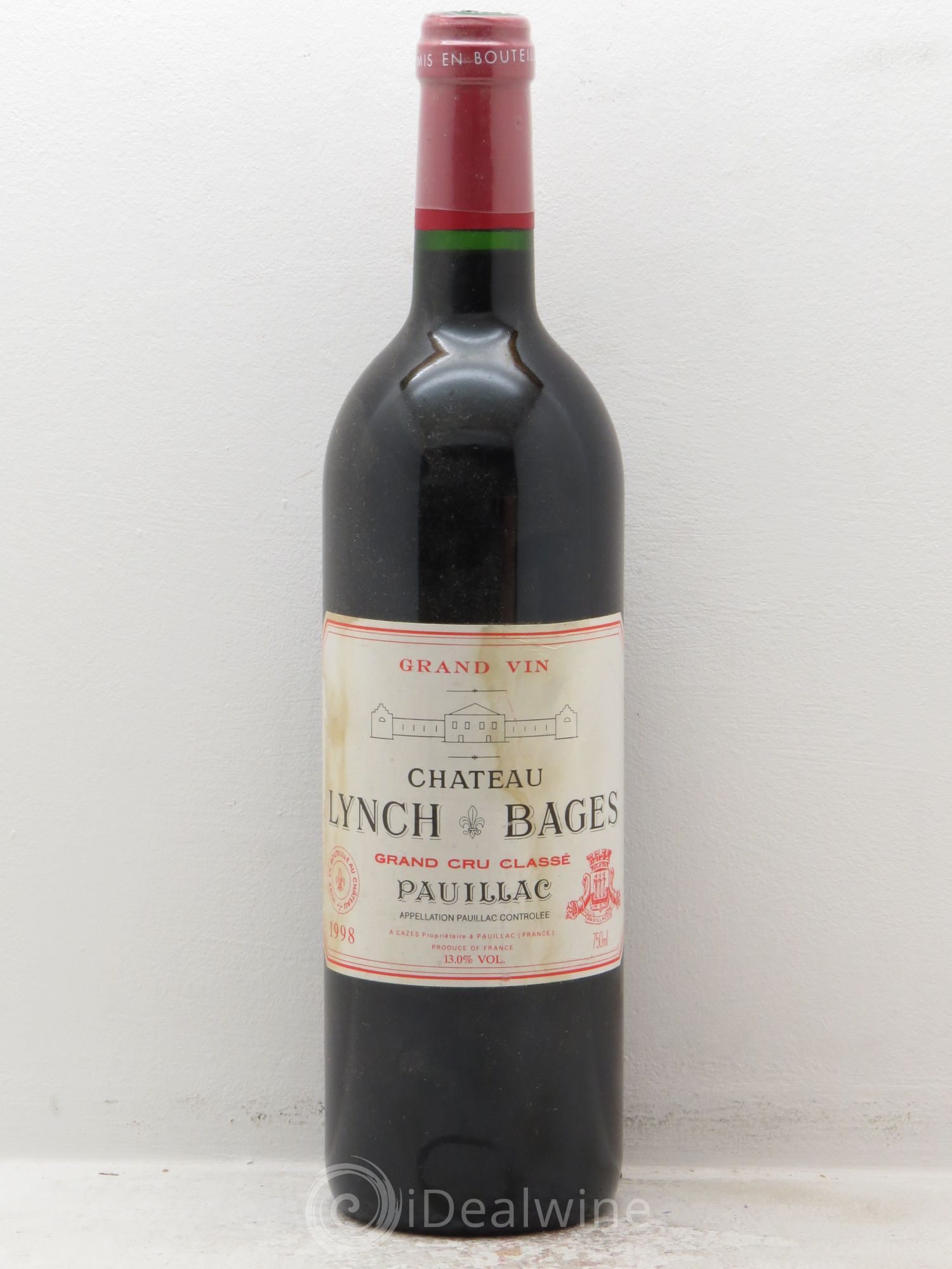 Château Lynch Bages 5ème Grand Cru Classé 1998 - Lot de 1 bouteille - 0