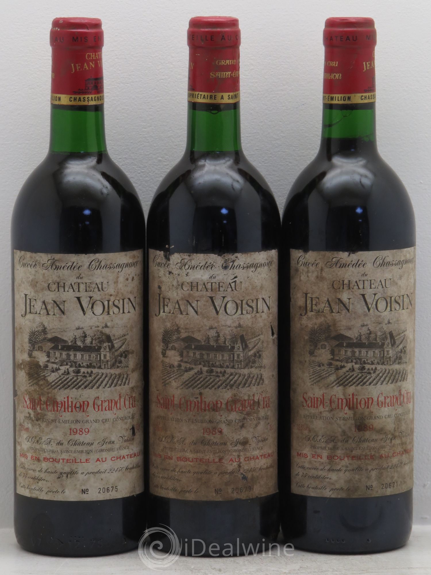 Saint-Émilion Château Jean Voisin 1989 - Posten von 3 Flaschen - 0