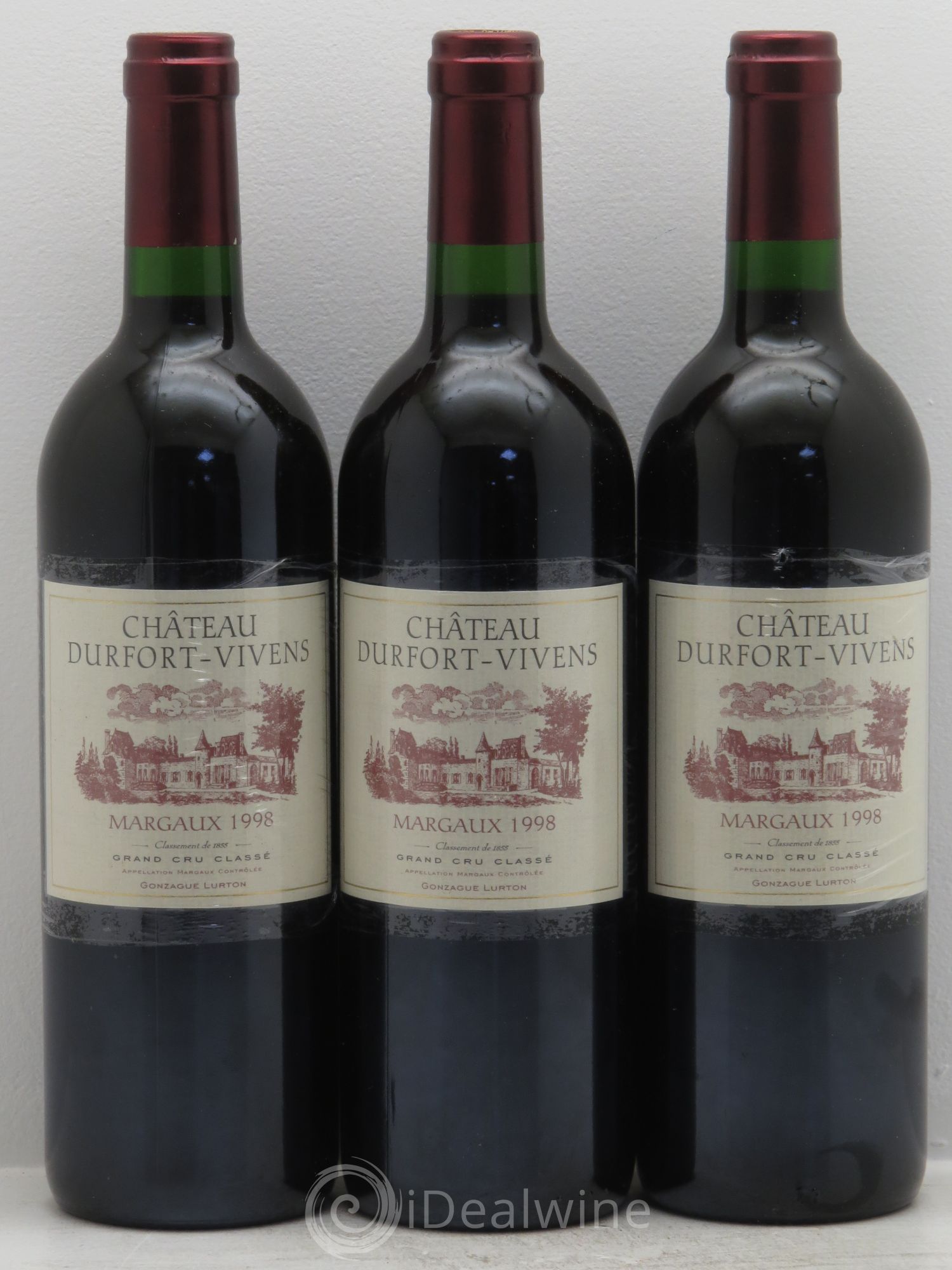 Château Durfort Vivens 2ème Grand Cru Classé 1998 - Lot de 3 bouteilles - 0