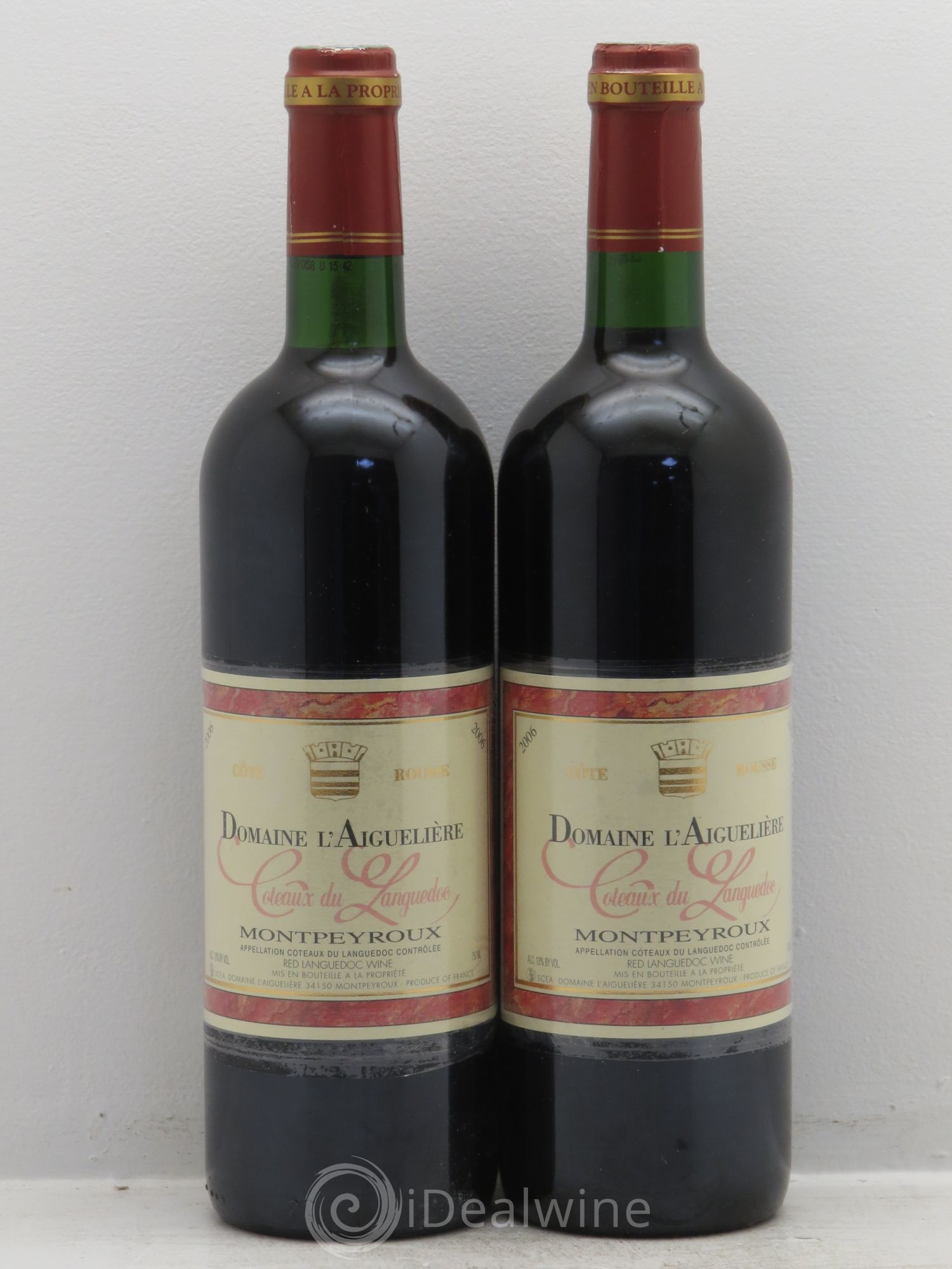 Languedoc Montpeyroux Domaine de l' Aiguelière Cote Rousse A. Commeyras 2006 - Lot de 2 bouteilles - 0