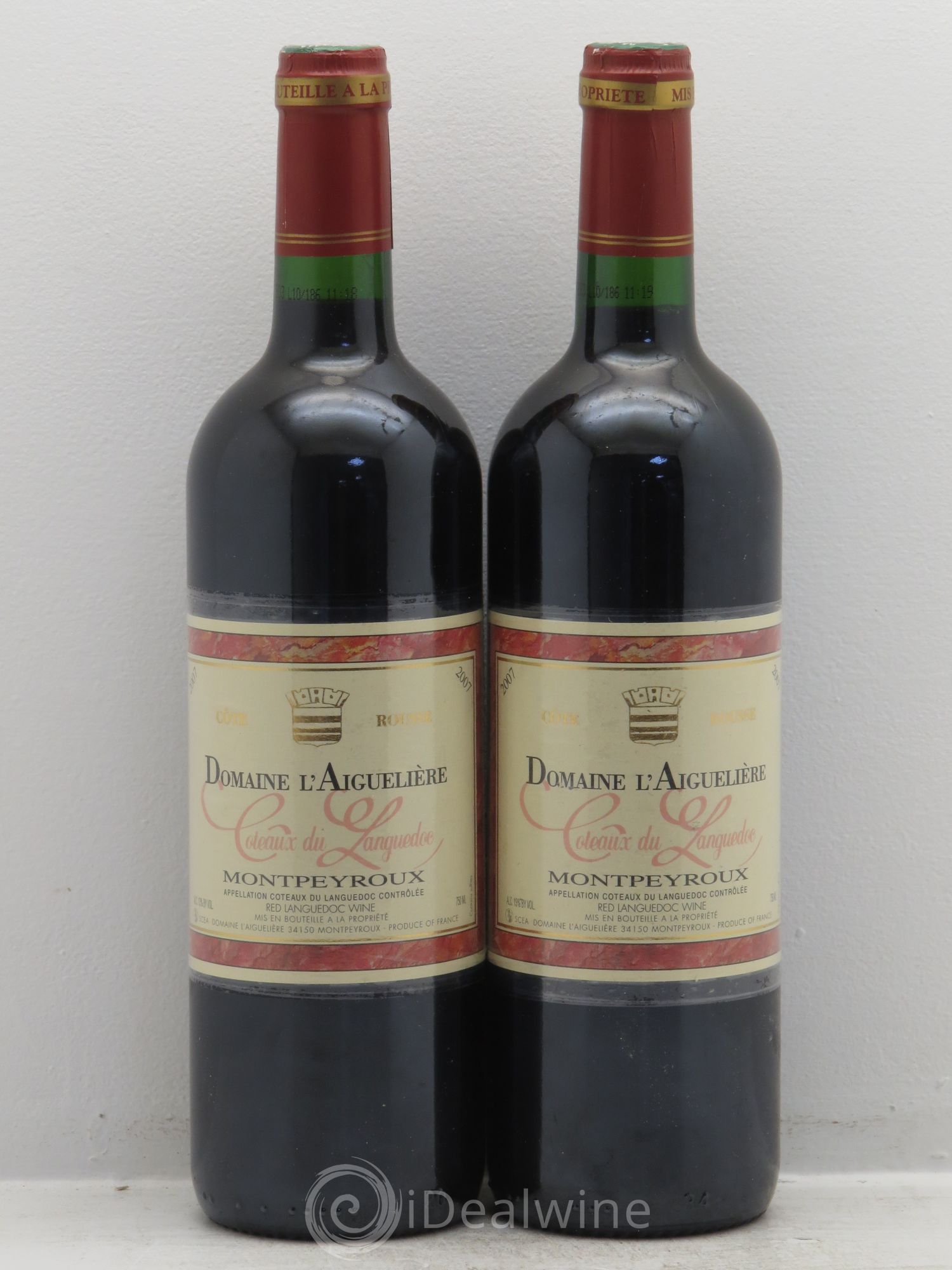 Languedoc Montpeyroux Domaine de l' Aiguelière Cote Rousse A. Commeyras 2007 - Lot de 2 bouteilles - 0