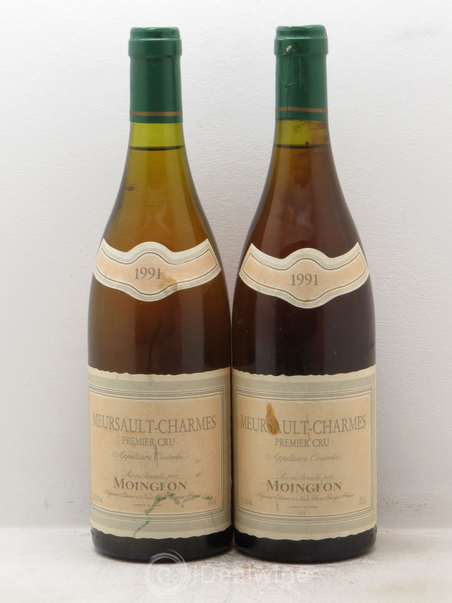 Meursault Charmes Moingeon 1991 - Posten von 2 Flaschen - 0