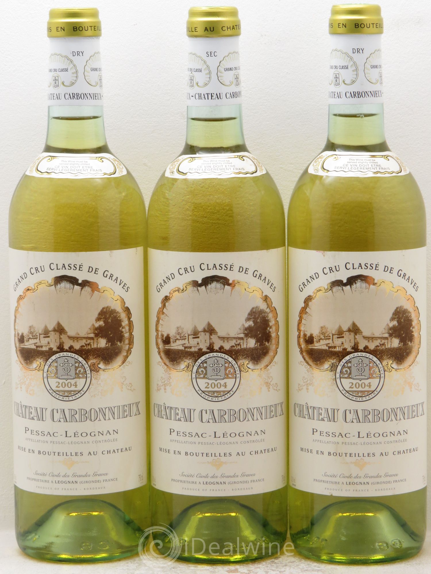 Château Carbonnieux Cru Classé de Graves 2004 - Lot de 3 bouteilles - 0