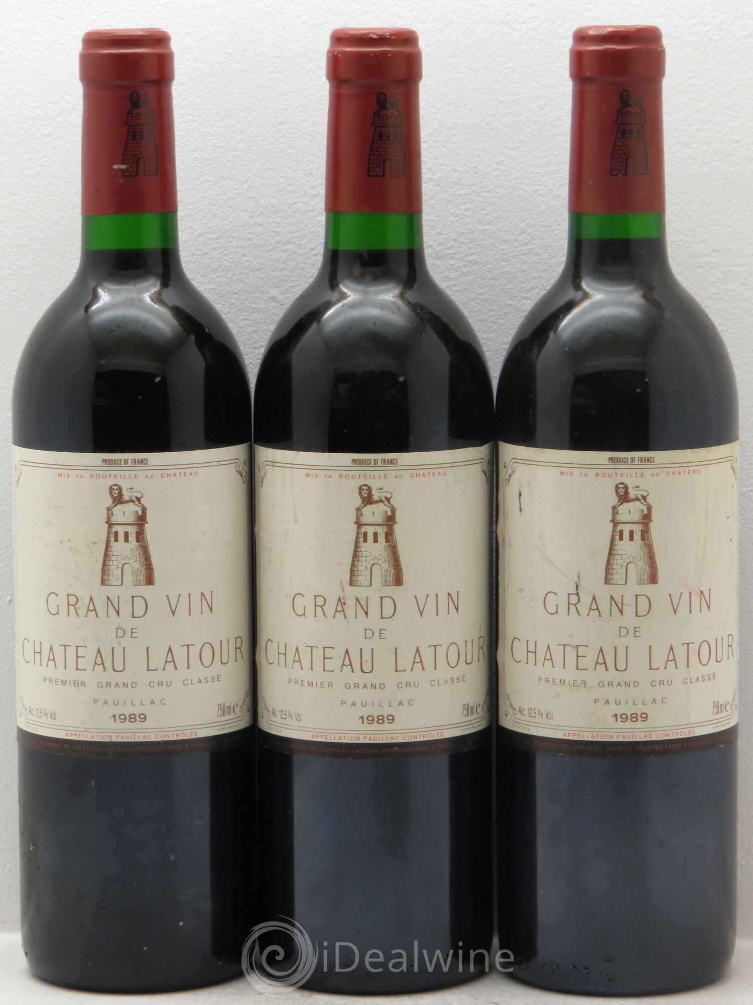Château Latour 1er Grand Cru Classé 1989 - Lot de 3 bouteilles - 0