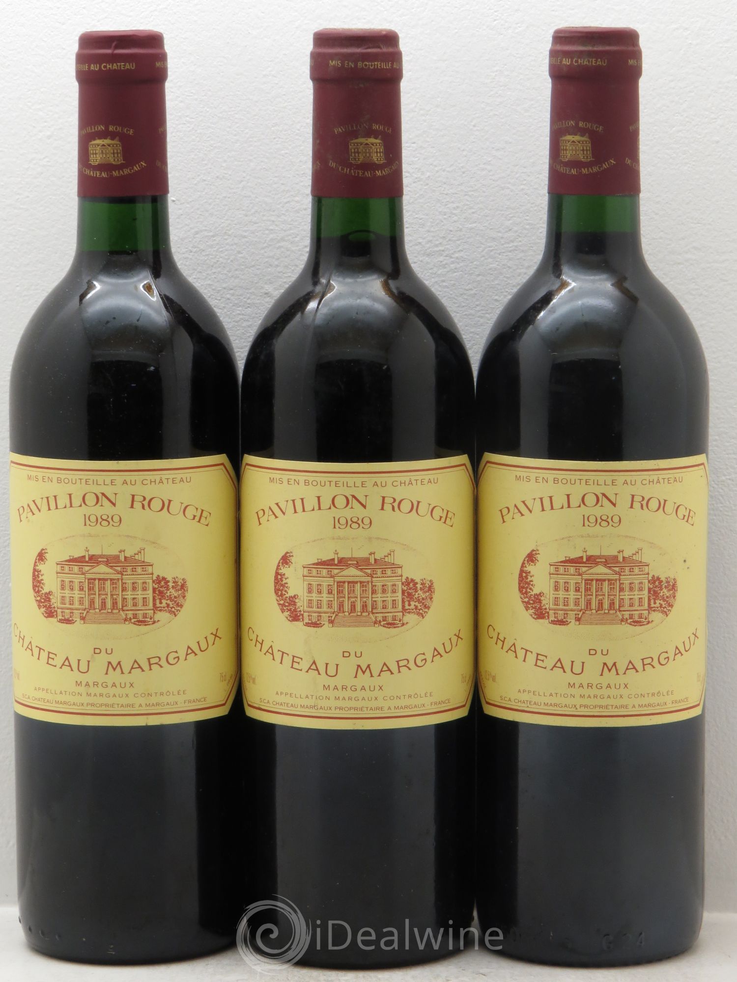 Pavillon Rouge du Château Margaux Second Vin 1989 - Lot de 3 bouteilles - 0