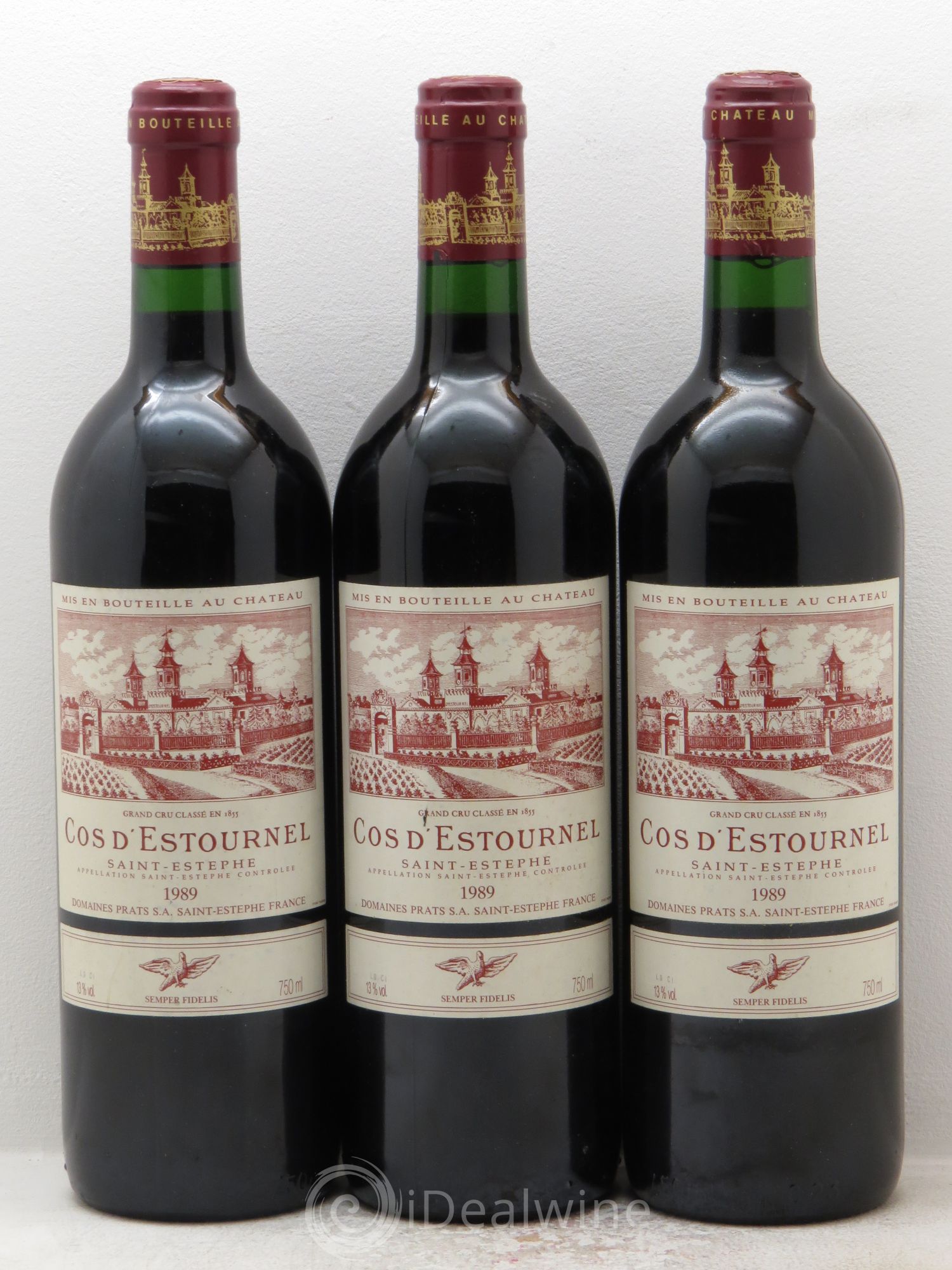 Cos d'Estournel 2ème Grand Cru Classé 1989 - Lot de 3 bouteilles - 0