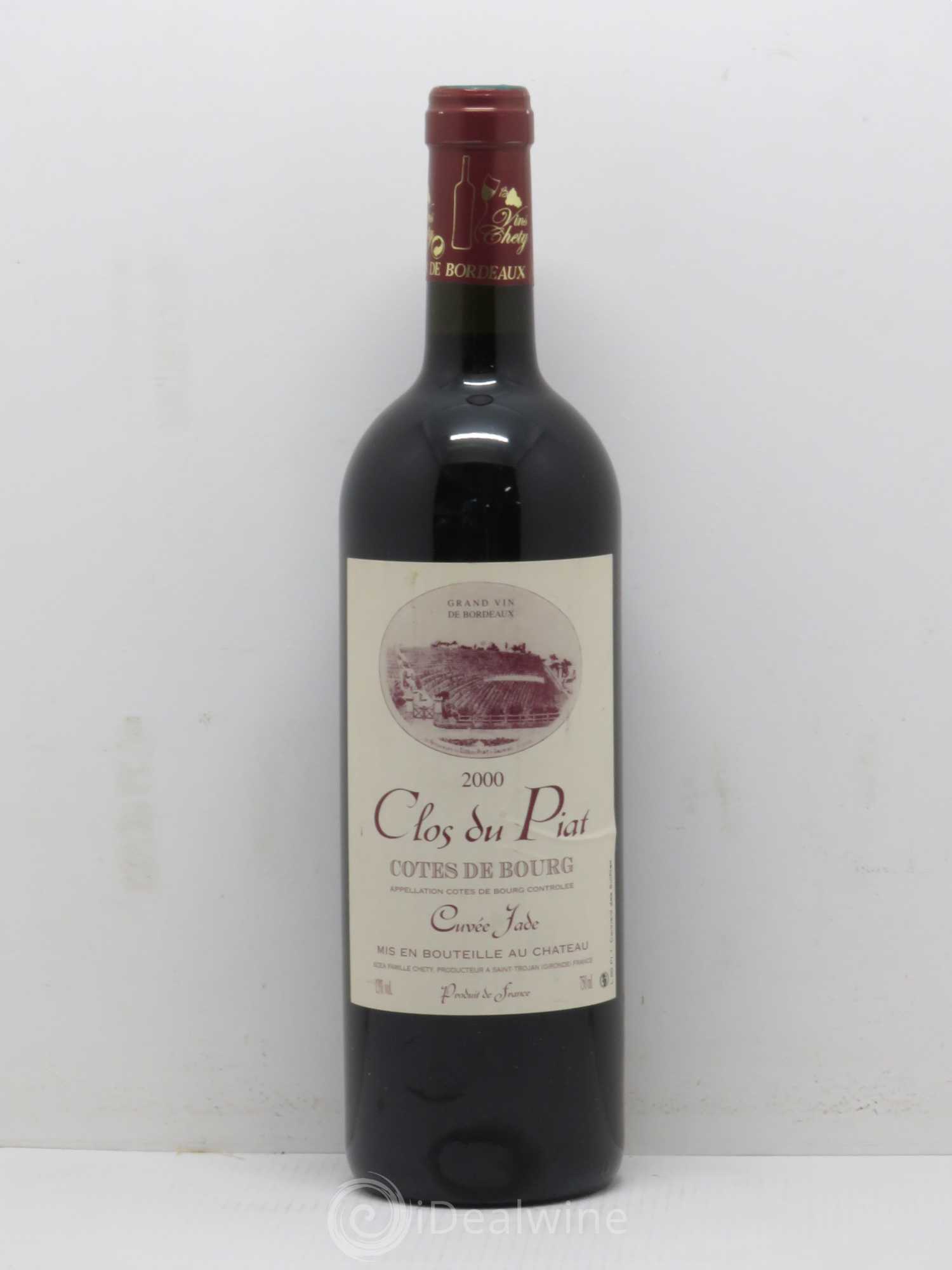 Bordeaux Clos du Piat Cuvée Jade Cotes de Bourg (sans prix de réserve) 2000 - Posten von 1 Flasche - 0