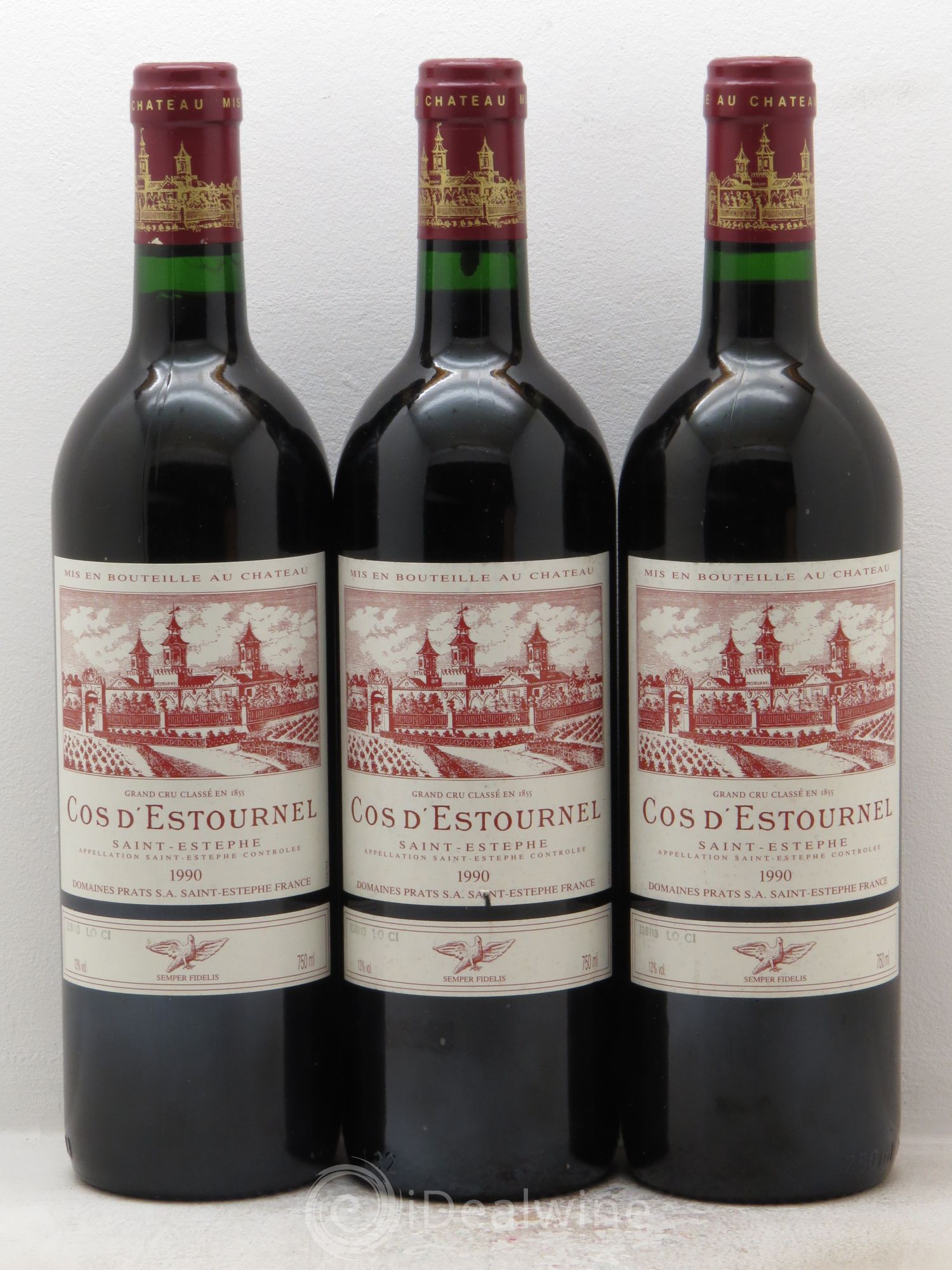 Cos d'Estournel 2ème Grand Cru Classé 1990 - Lot de 3 bouteilles - 0