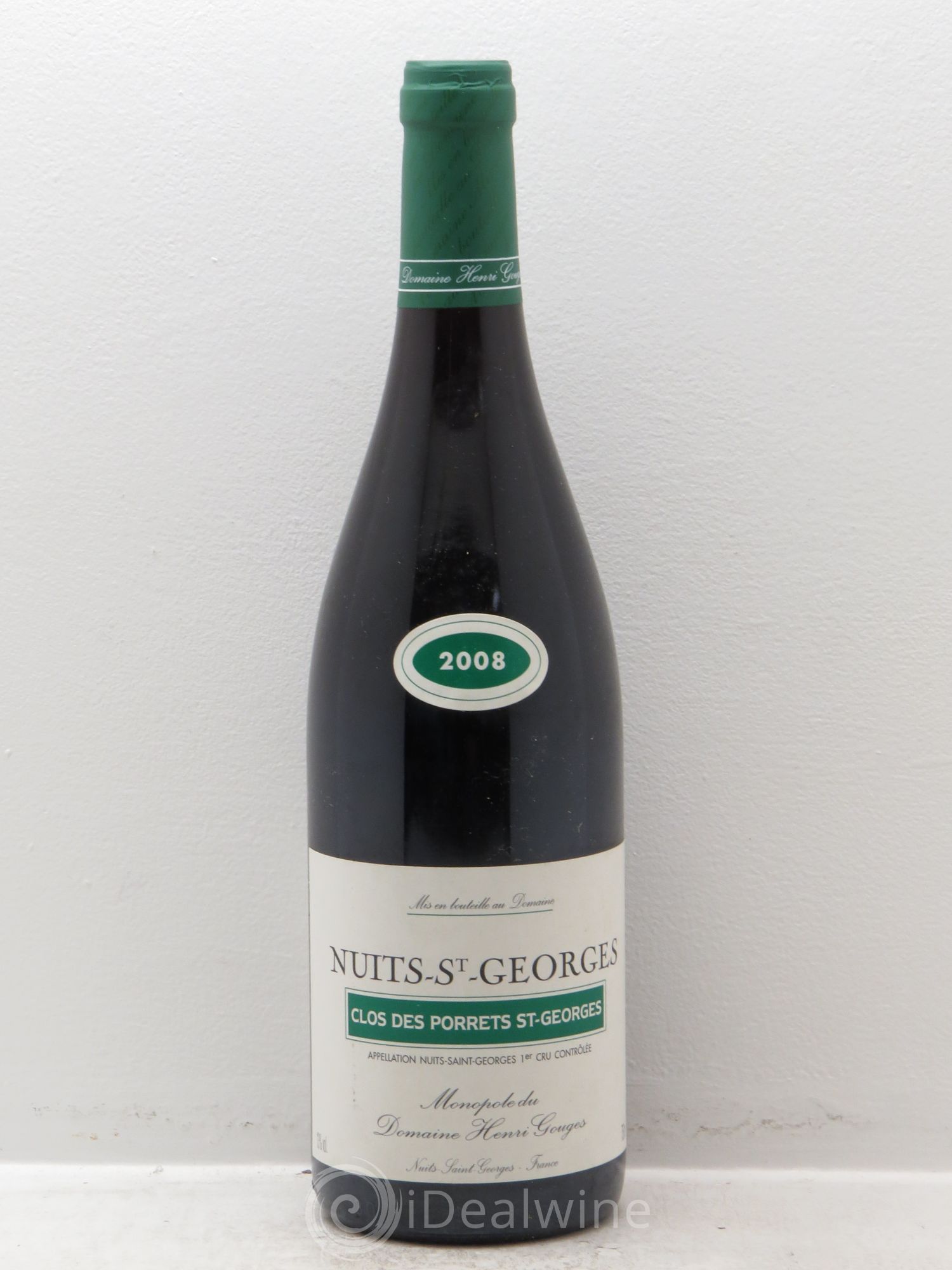 Nuits-Saint-Georges 1er Cru Clos des Porrets St Georges Henri Gouges 2008 - Lot de 1 bouteille - 0