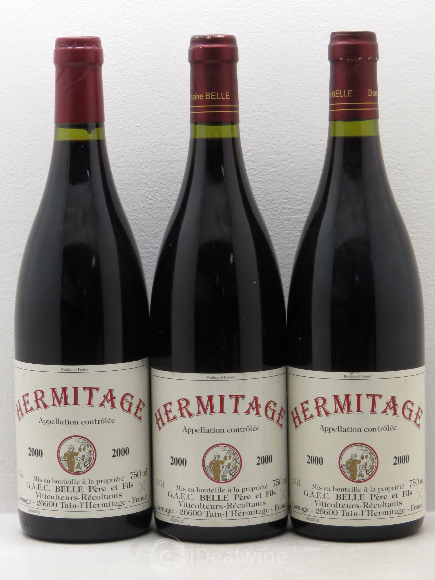 Hermitage Belle et fils 2000 - Posten von 3 Flaschen - 0