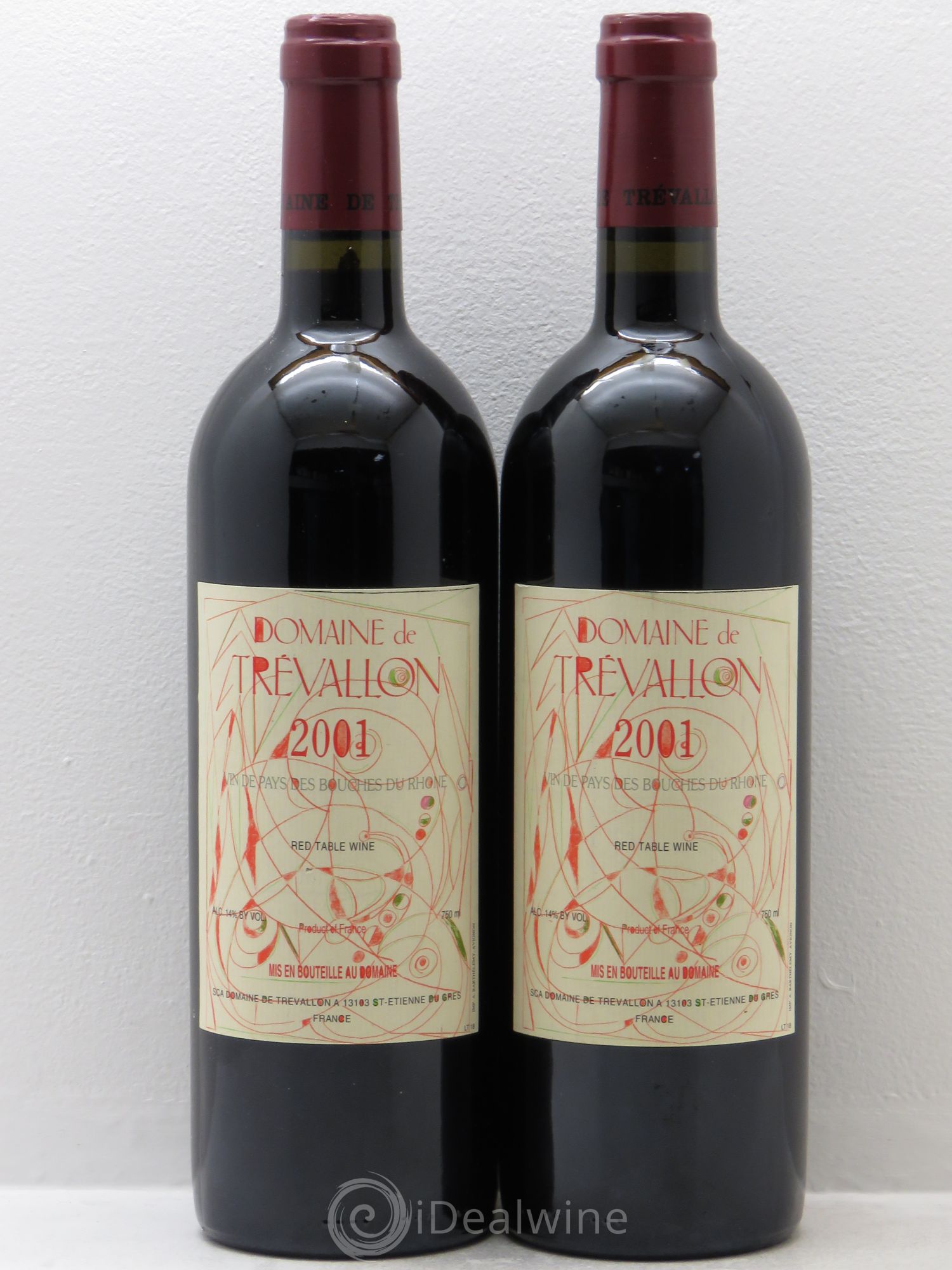 VDP Bouches du Rhône Trévallon (Domaine de) Eloi Dürrbach 2001 - Lot de 2 bouteilles - 0
