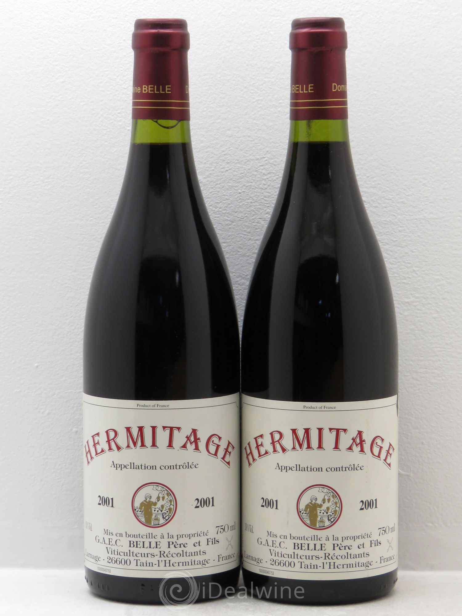 Hermitage Belle et fils 2001 - Posten von 2 Flaschen - 0