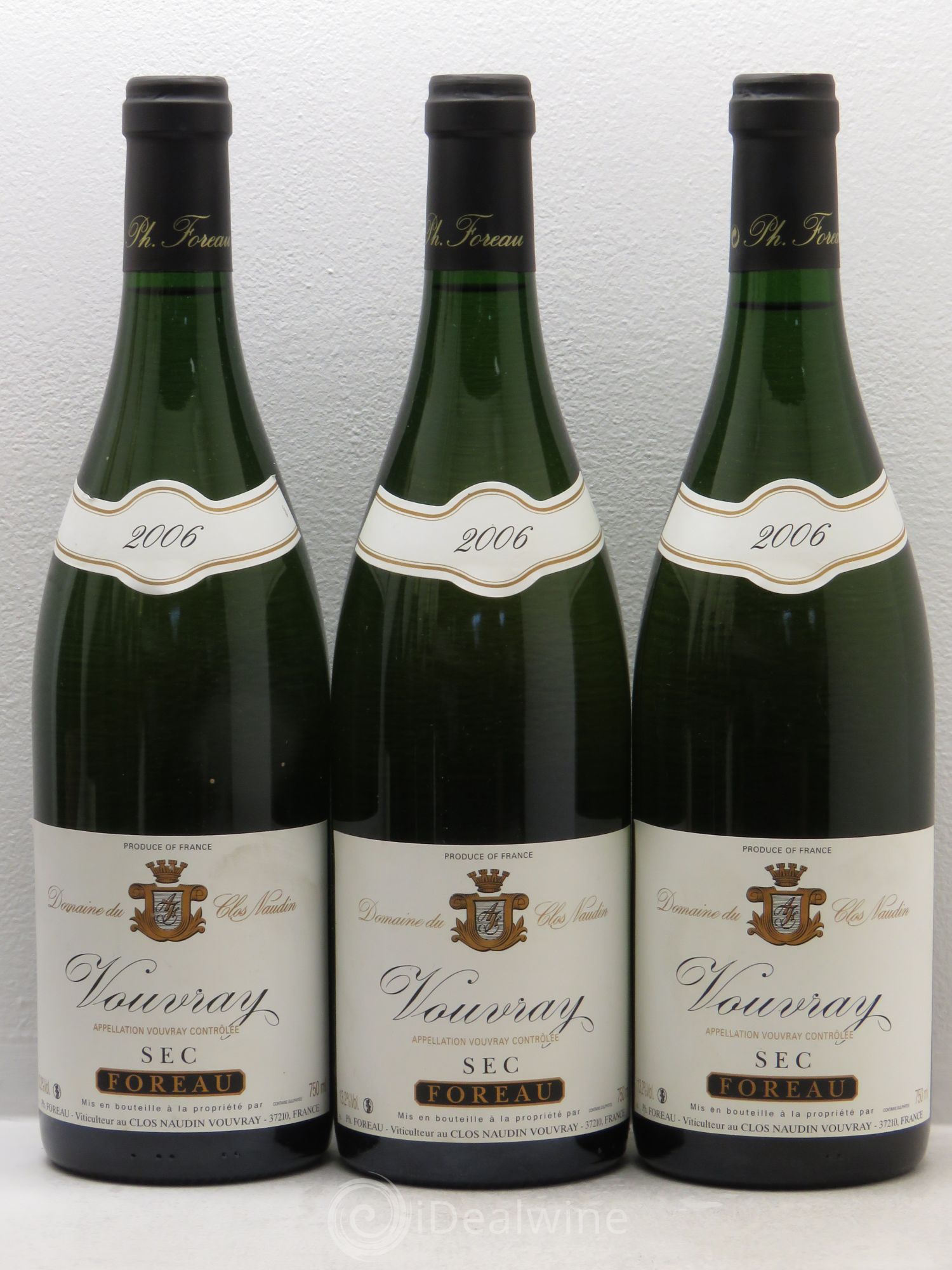 Vouvray Sec Clos Naudin - Philippe Foreau 2006 - Lot de 3 bouteilles - 0