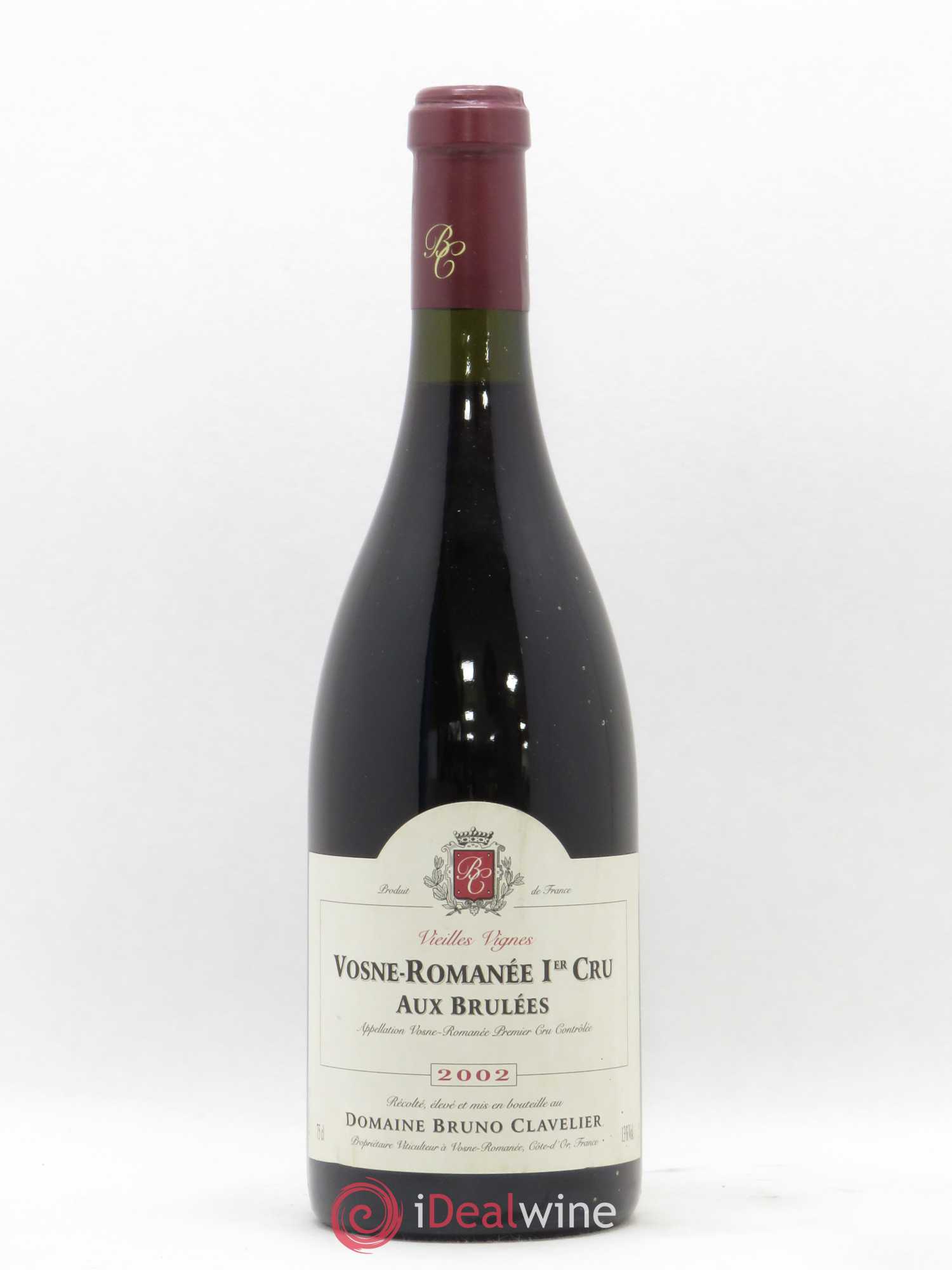 Vosne-Romanée 1er Cru Aux Brulées Vieilles Vignes Bruno Clavelier 2002 - Lot de 1 bouteille - 0