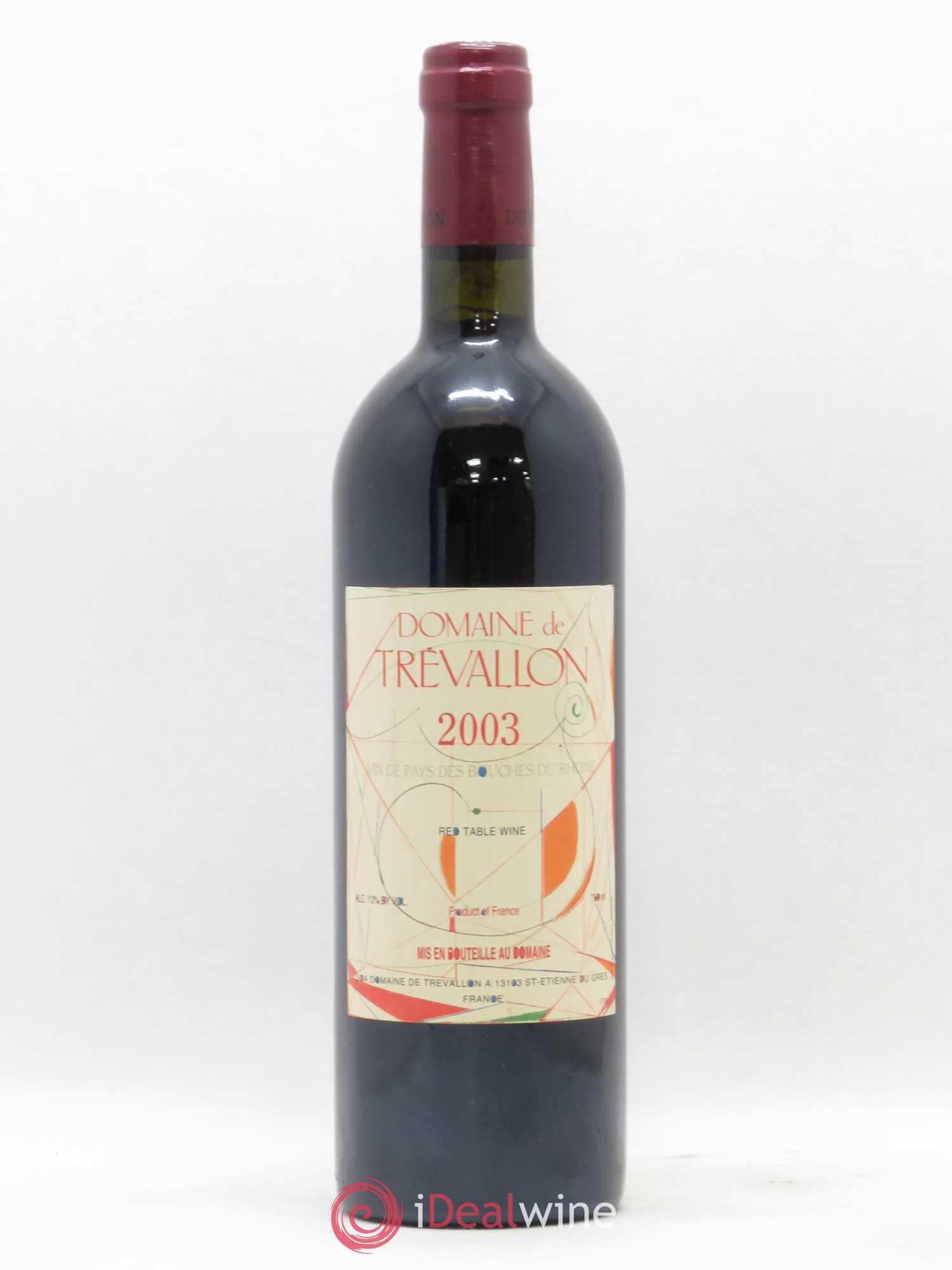 VDP Bouches du Rhône Trévallon (Domaine de) Eloi Dürrbach 2003 - Lot de 1 bouteille - 0