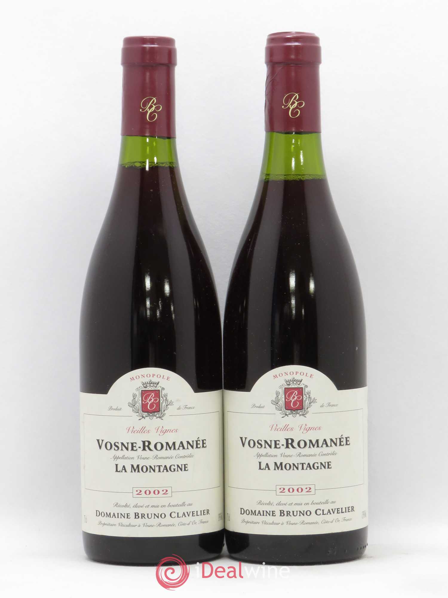 Vosne-Romanée Vieilles Vignes La Montagne Bruno Clavelier 2002 - Posten von 2 Flaschen - 0