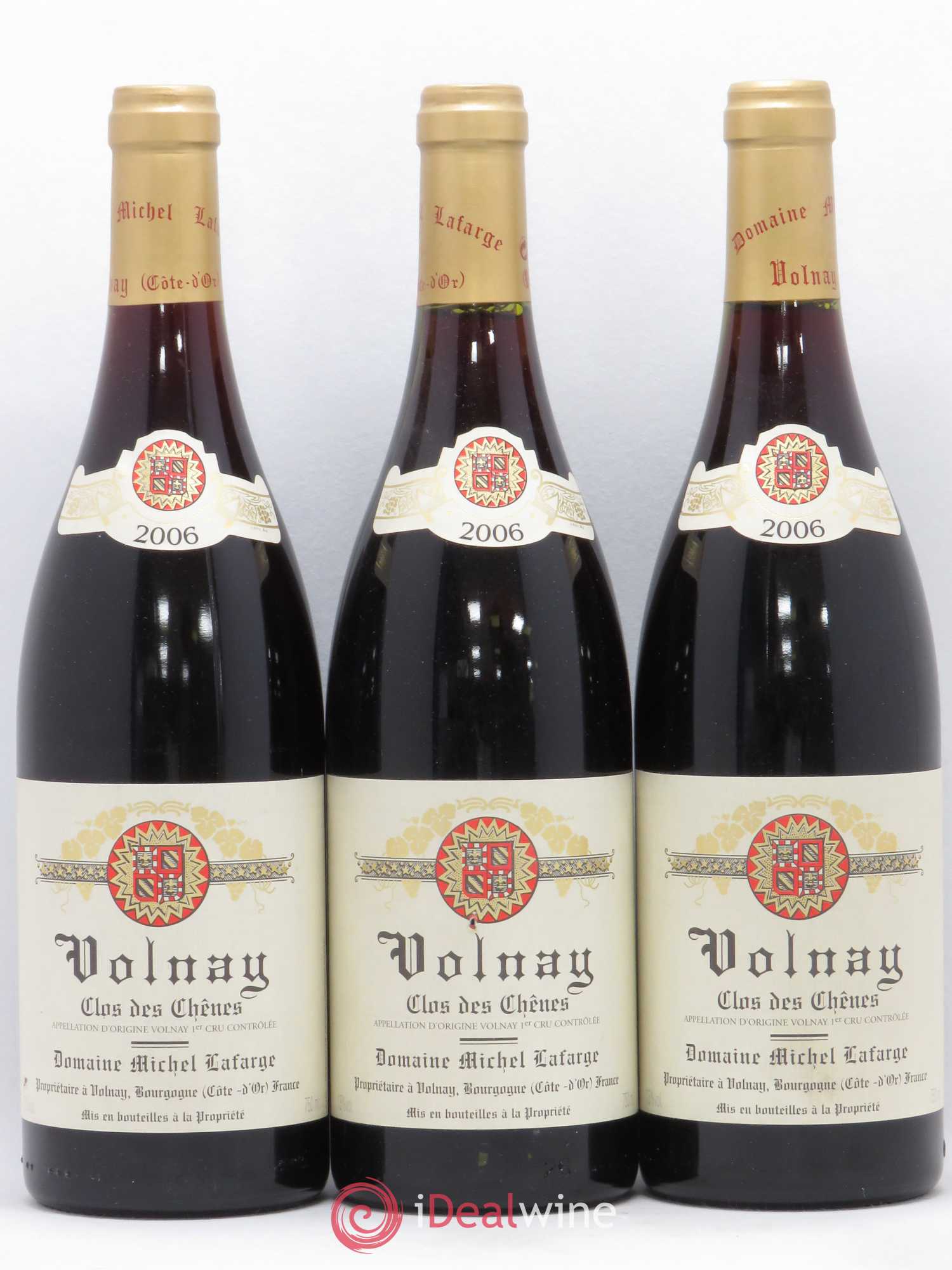 Volnay 1er Cru Clos des Chênes Lafarge (Domaine) 2006 - Lot de 3 bouteilles - 0