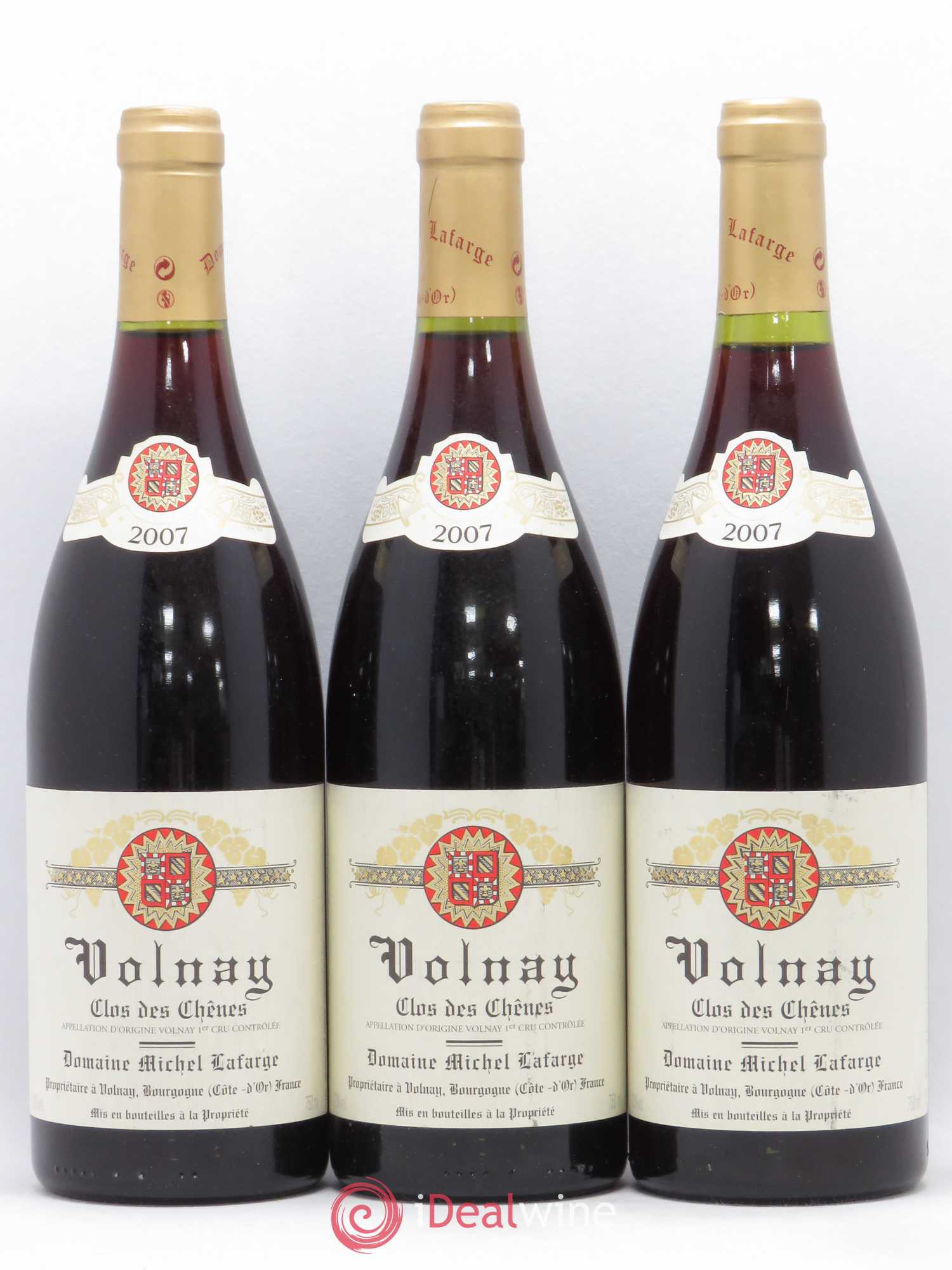 Volnay 1er Cru Clos des Chênes Lafarge (Domaine) 2007 - Lot de 3 bouteilles - 0