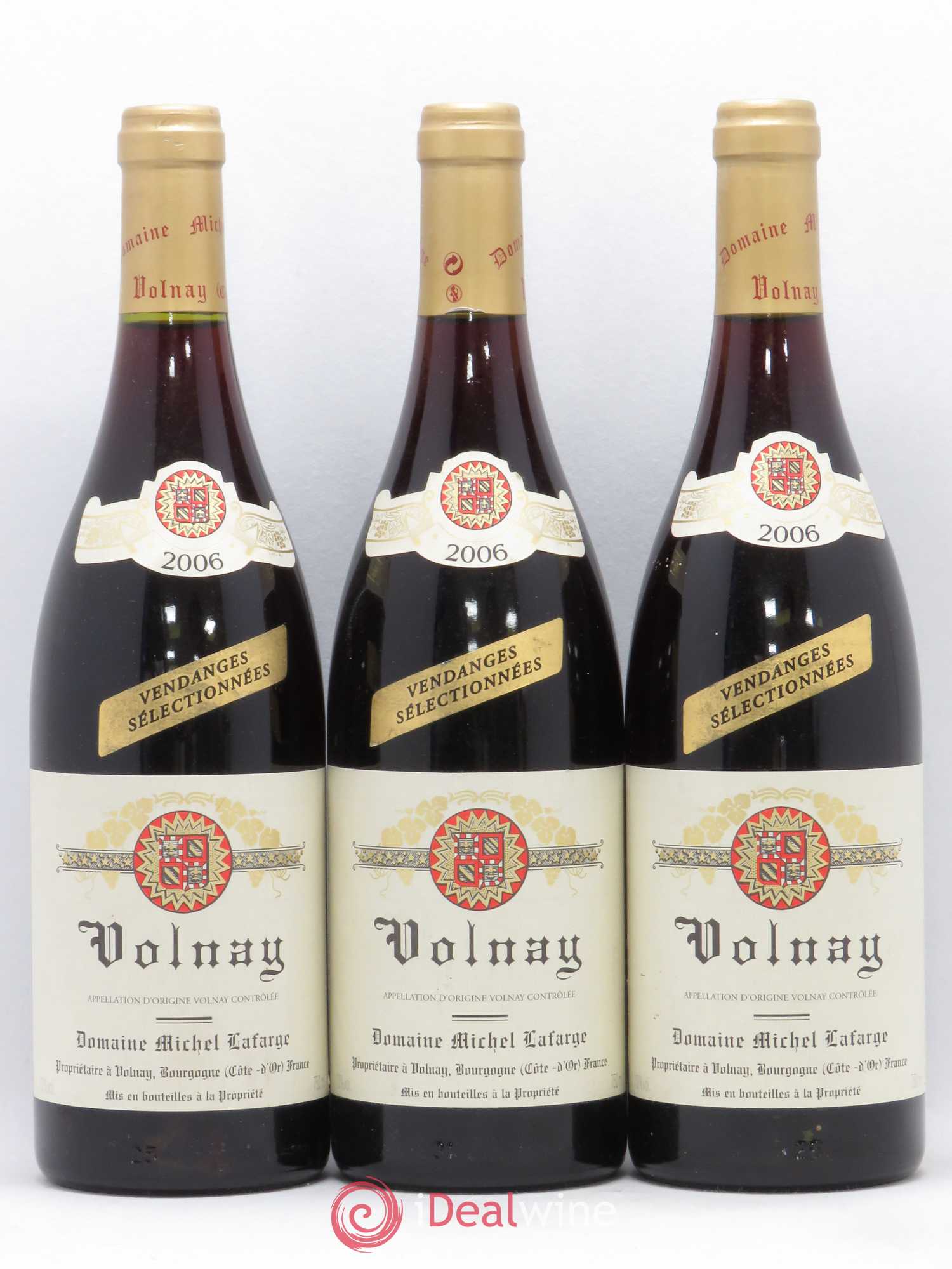 Volnay Vendanges sélectionnées Lafarge (Domaine) 2006 - Lot de 3 bouteilles - 0