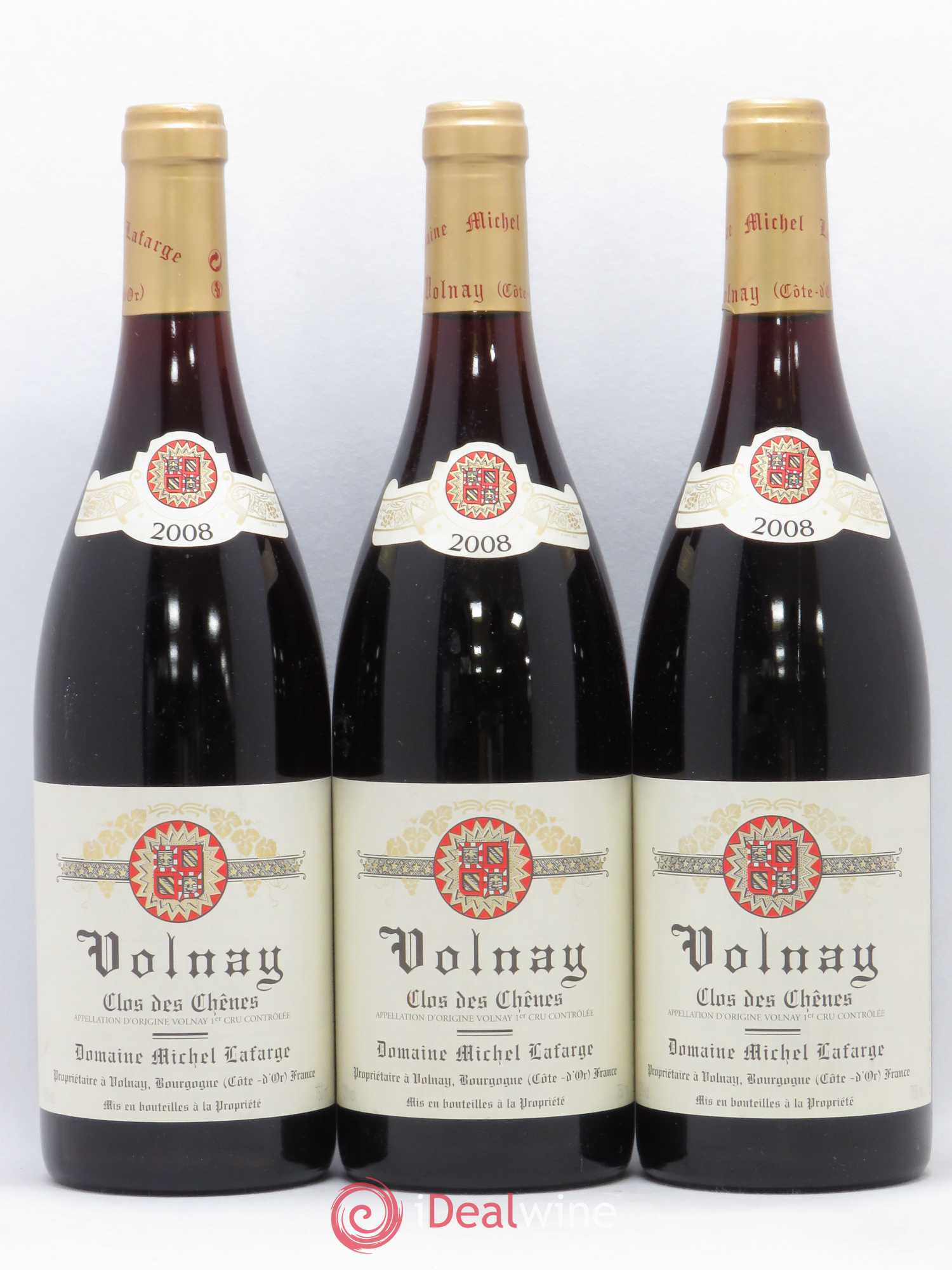 Volnay 1er Cru Clos des Chênes Lafarge (Domaine) 2008 - Lot de 3 bouteilles - 0