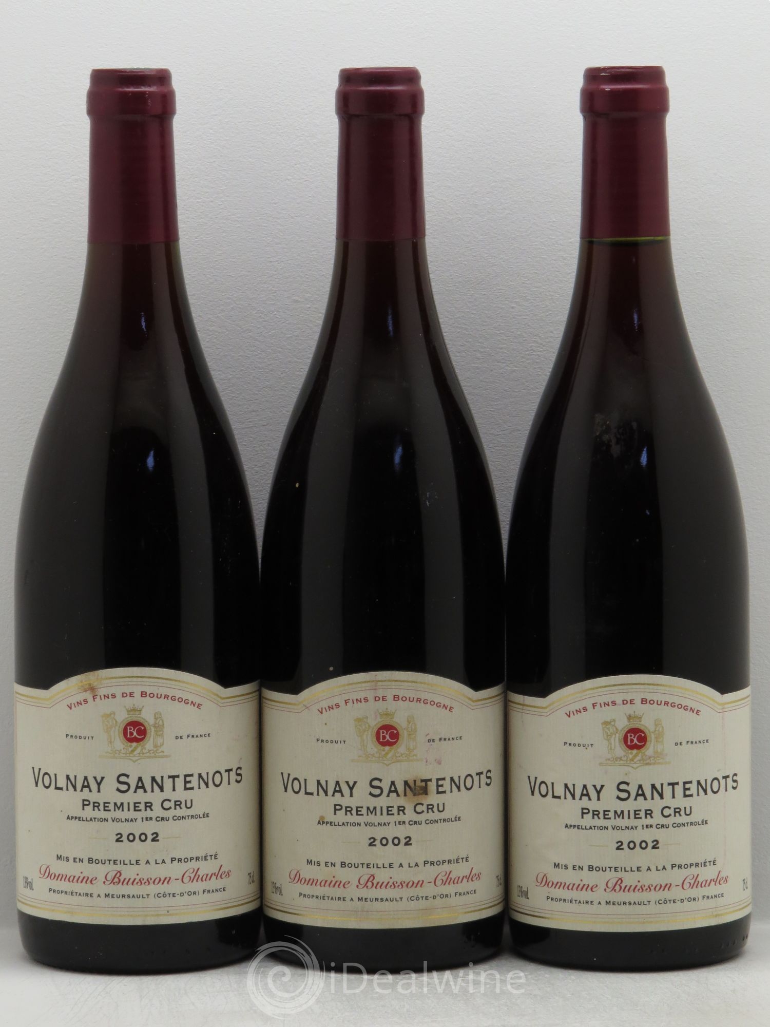 Volnay 1er Cru Buisson Charles 2002 - Lot de 3 bouteilles - 0
