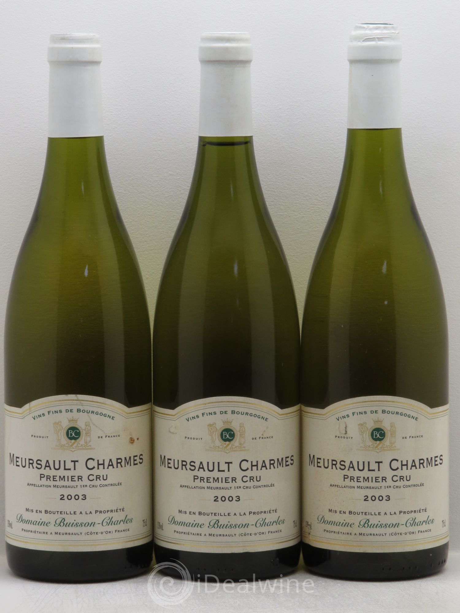 Meursault 1er Cru Buisson Charles 2003 - Lot de 3 bouteilles - 0
