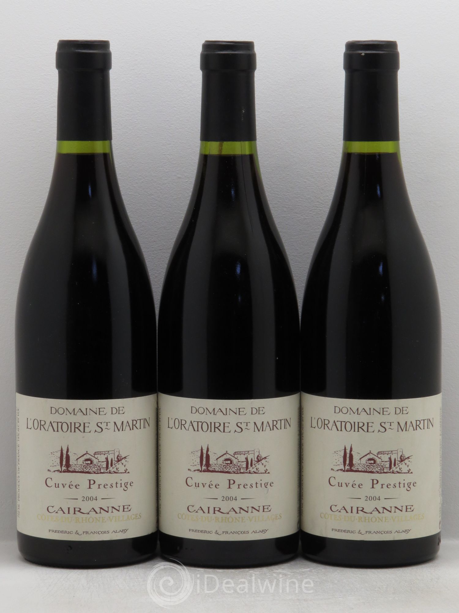 Côtes-du-Rhône-Villages Cairanne Oratoire Saint-Martin Cuvée Prestige Frédéric et François Alary (sans prix de réserve) 2004 - Lot de 3 bouteilles - 0