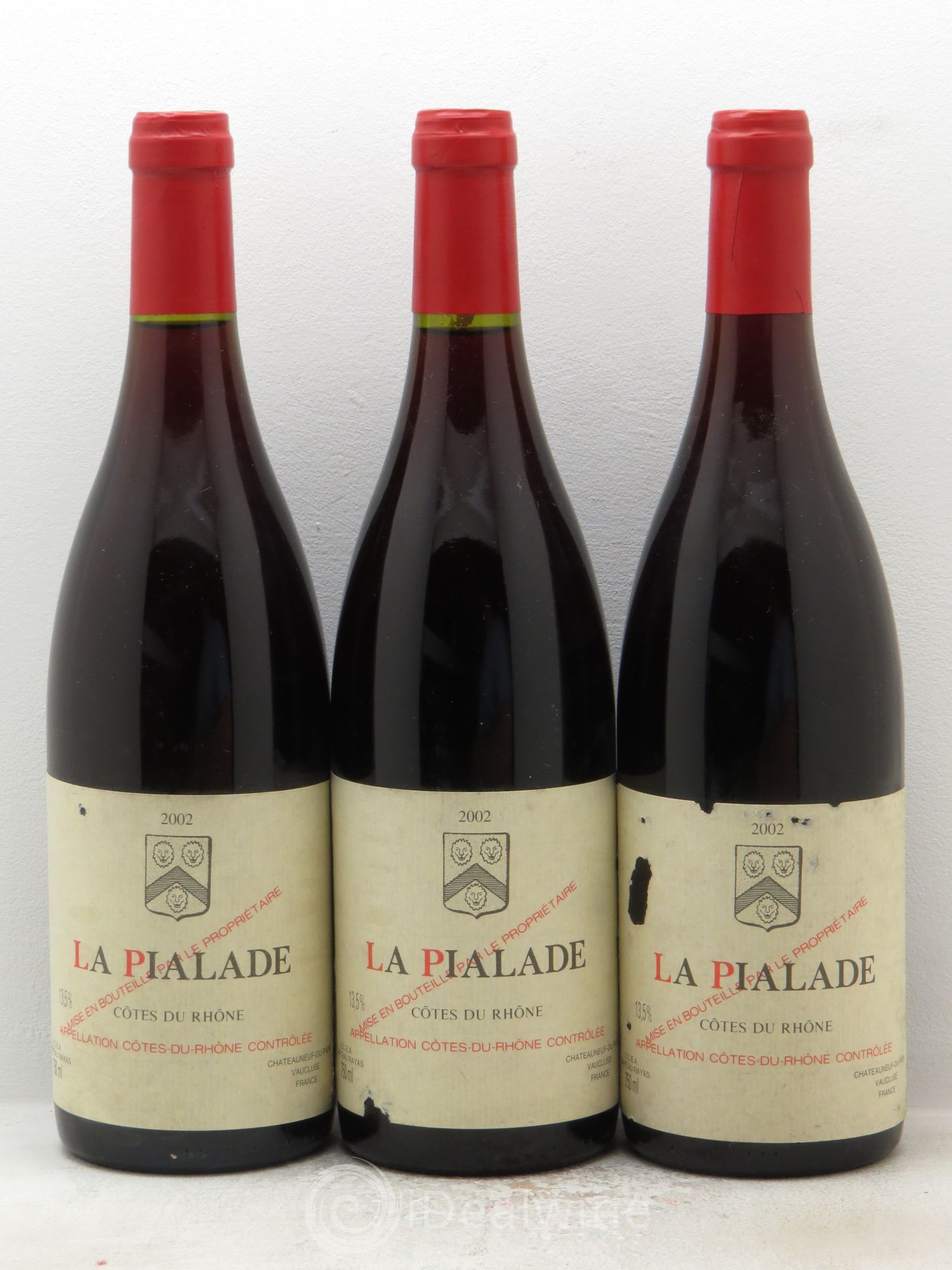 Côtes-du-Rhône La Pialade Emmanuel Reynaud 2002 - Lot de 3 bouteilles - 0