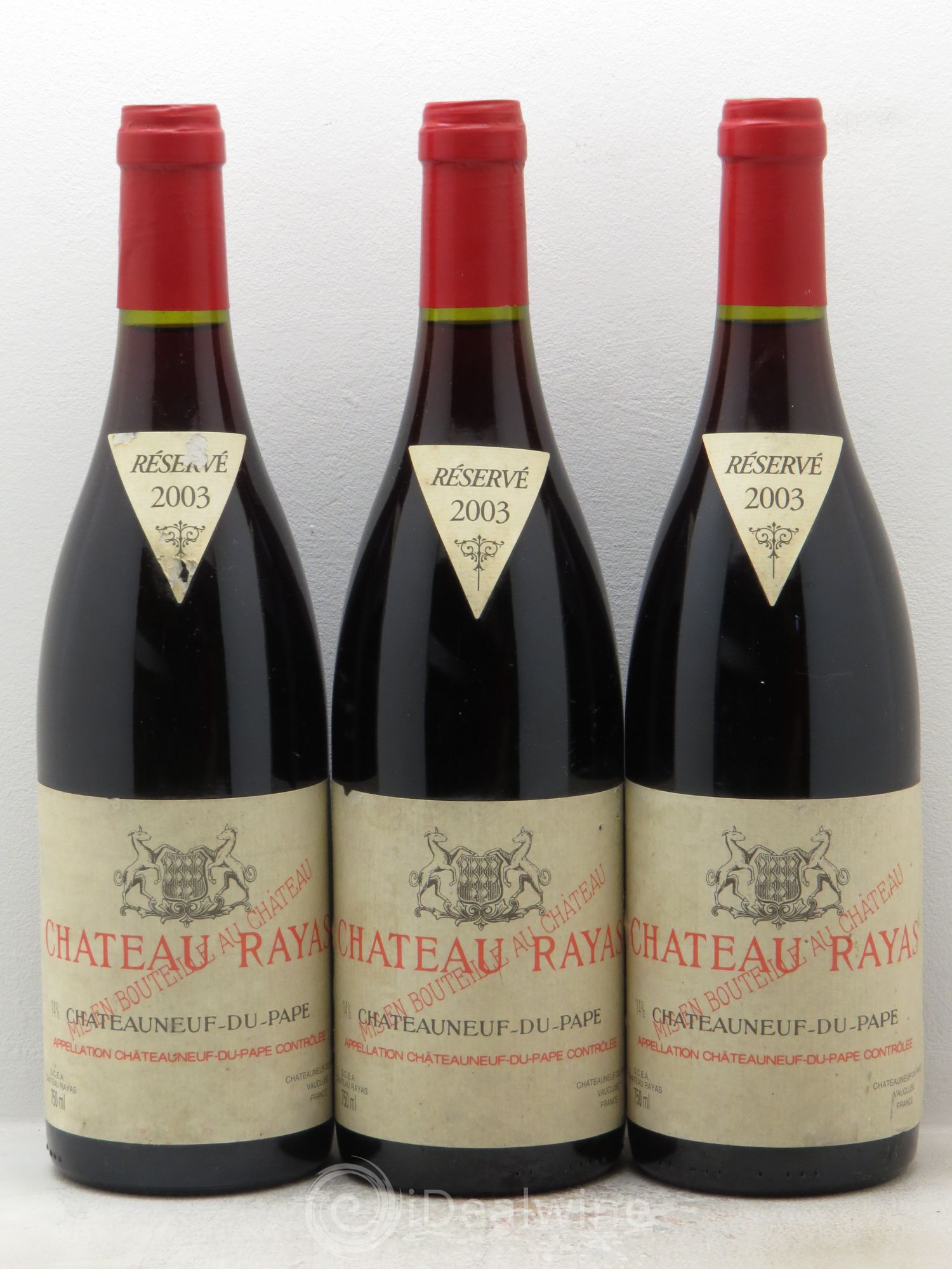 Châteauneuf-du-Pape Château Rayas Emmanuel Reynaud 2003 - Lot de 3 bouteilles - 0