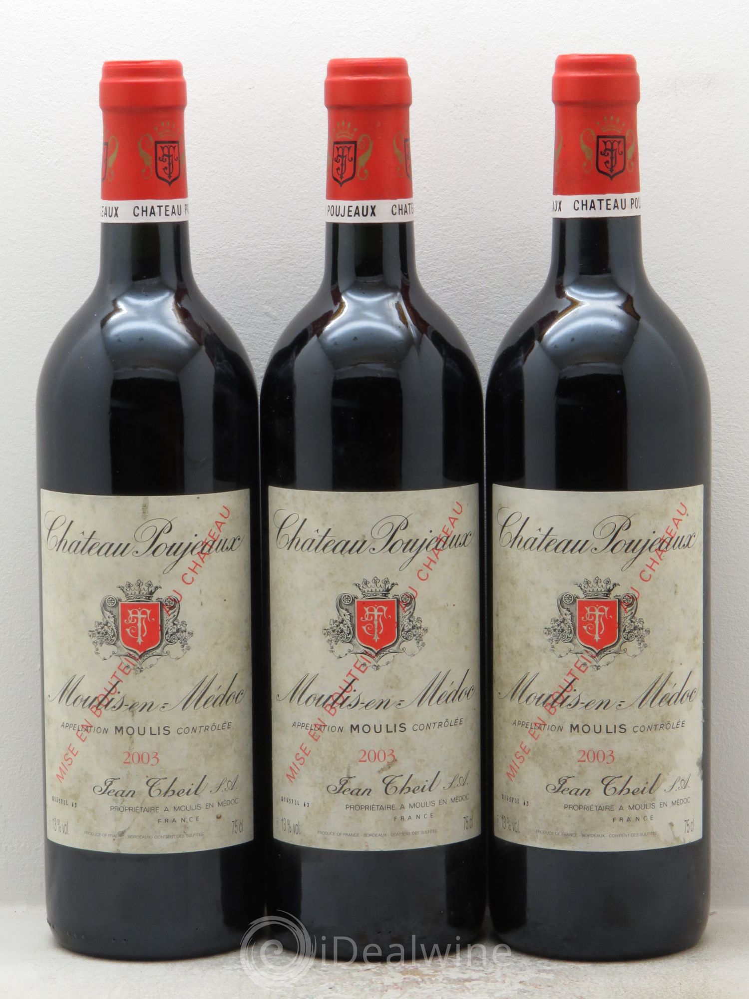 Château Poujeaux 2003 - Lot de 3 bouteilles - 0