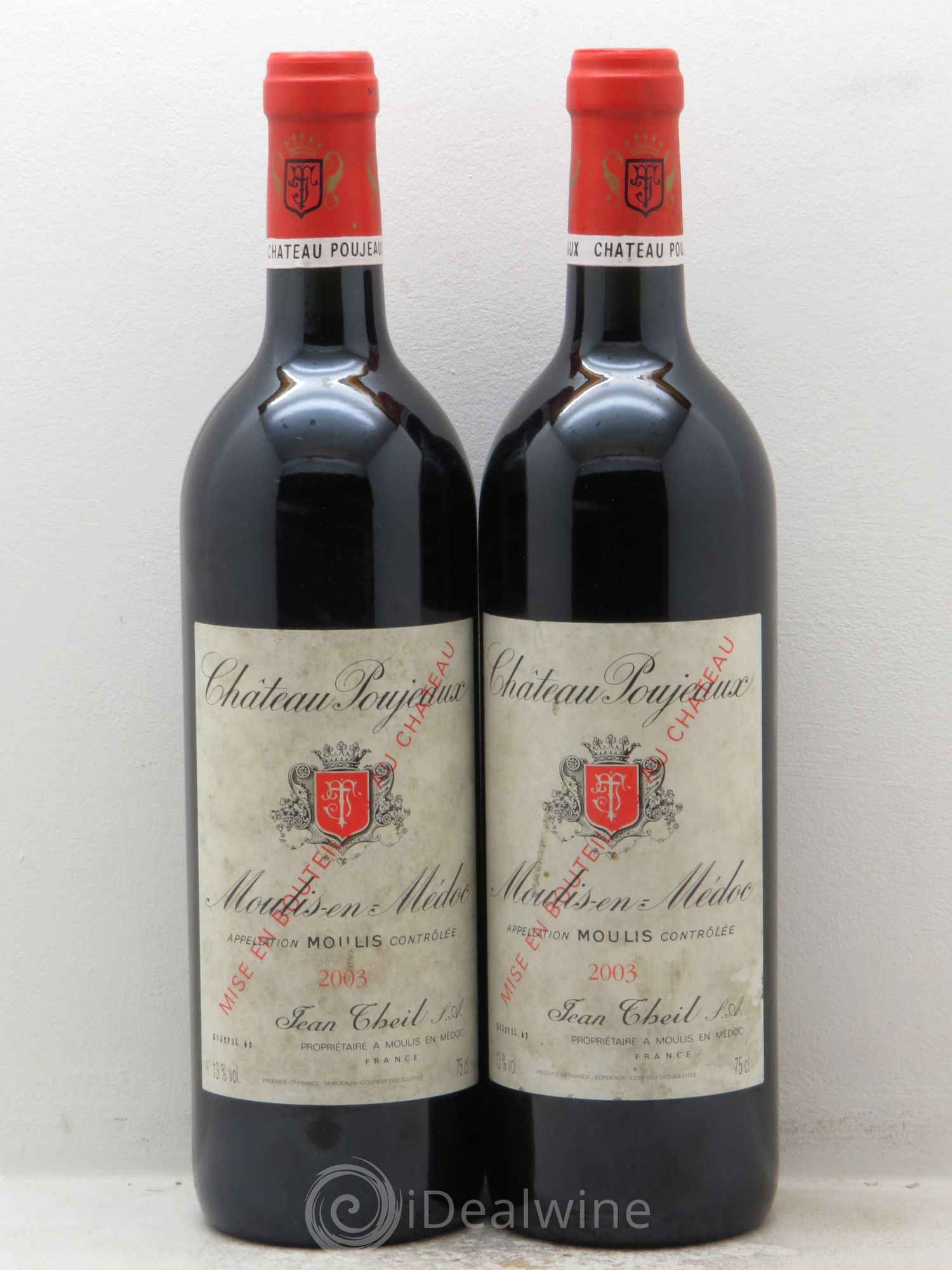 Château Poujeaux 2003 - Lot de 2 bouteilles - 0