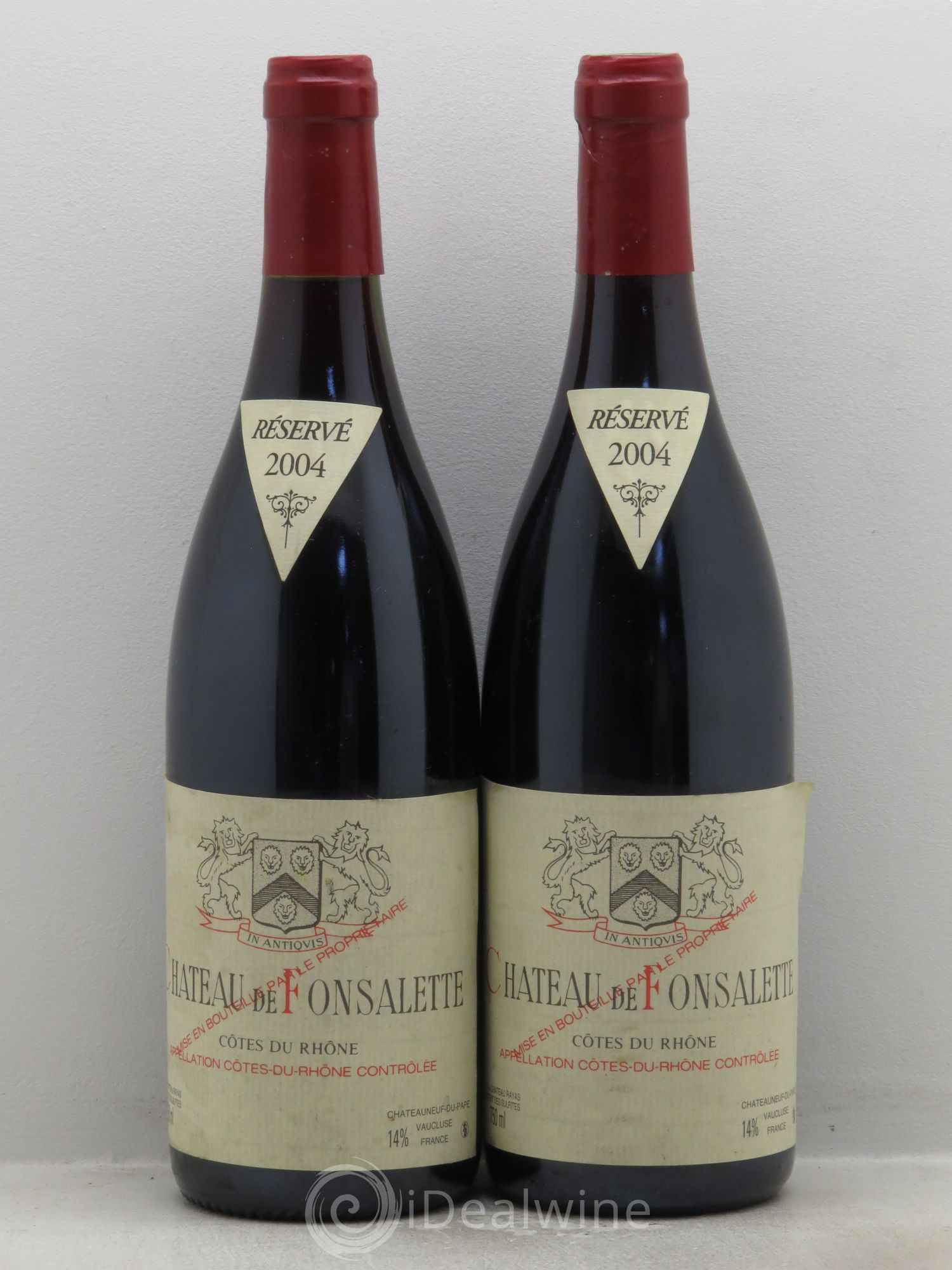 Côtes-du-Rhône Château de Fonsalette Emmanuel Reynaud 2004 - Lot de 2 bouteilles - 0