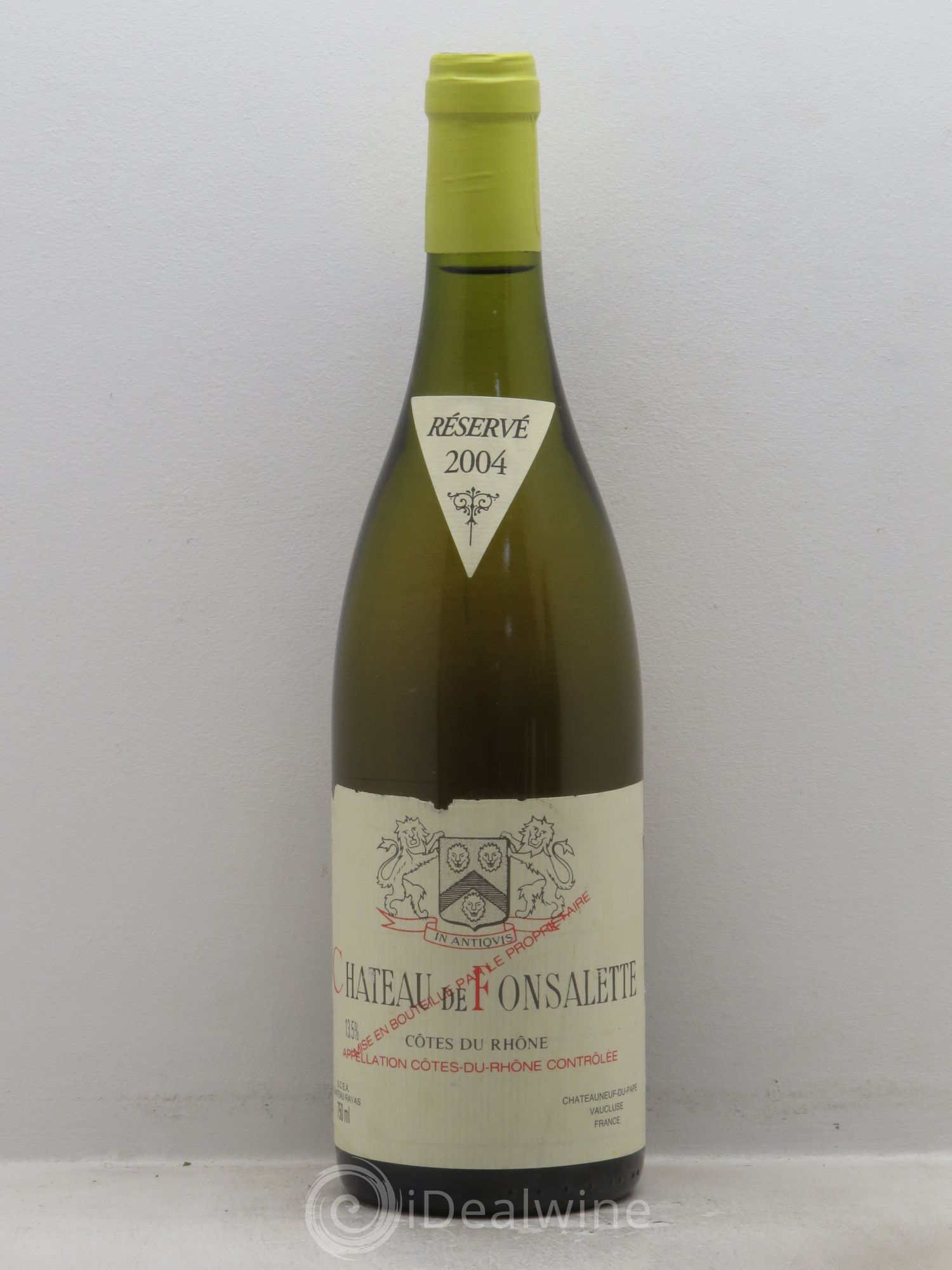 Côtes-du-Rhône Château de Fonsalette Emmanuel Reynaud 2004 - Lot de 1 bouteille - 0