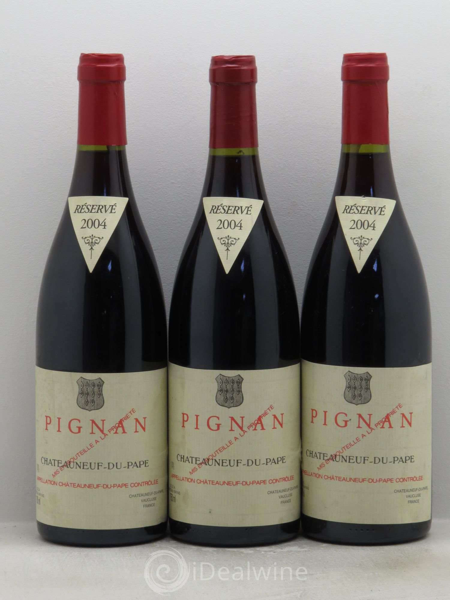 Châteauneuf-du-Pape Pignan Emmanuel Reynaud 2004 - Lot de 3 bouteilles - 0