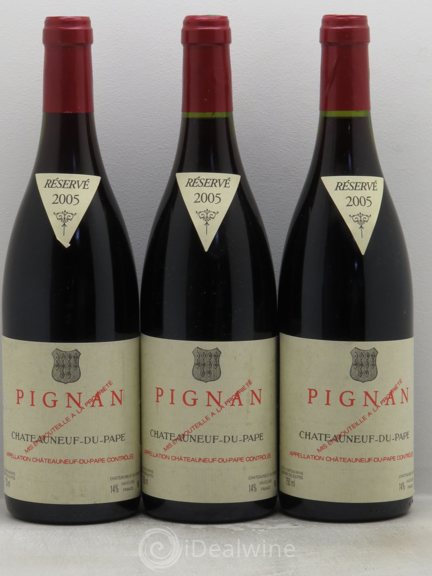 Châteauneuf-du-Pape Pignan Emmanuel Reynaud 2005 - Lot de 3 bouteilles - 0