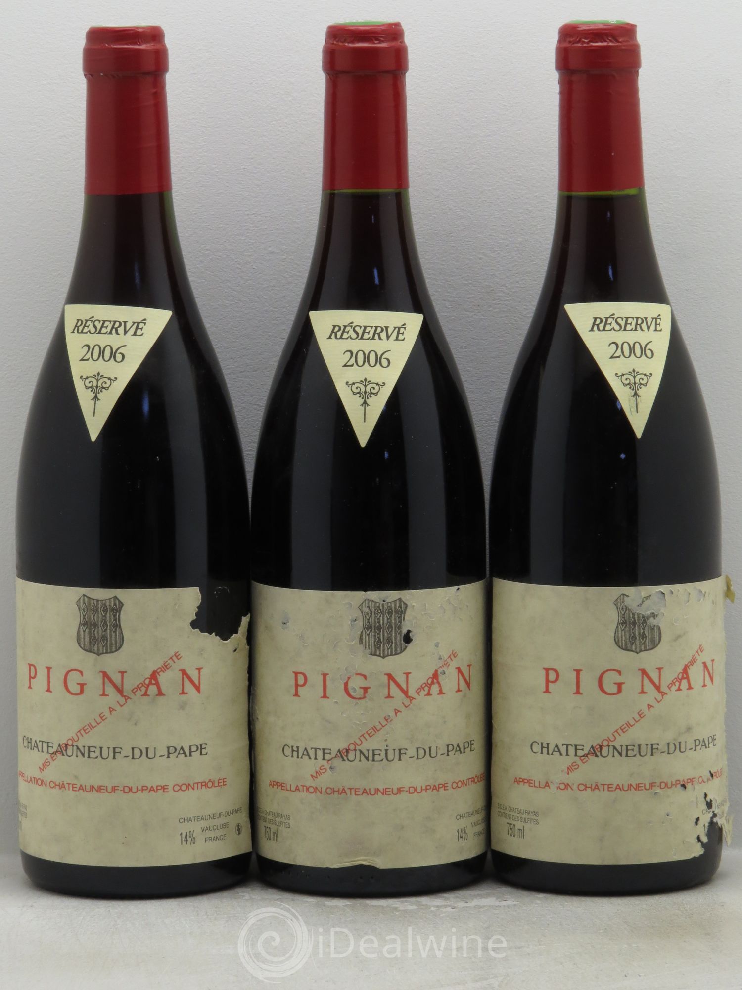 Châteauneuf-du-Pape Pignan Emmanuel Reynaud 2006 - Lot de 3 bouteilles - 0