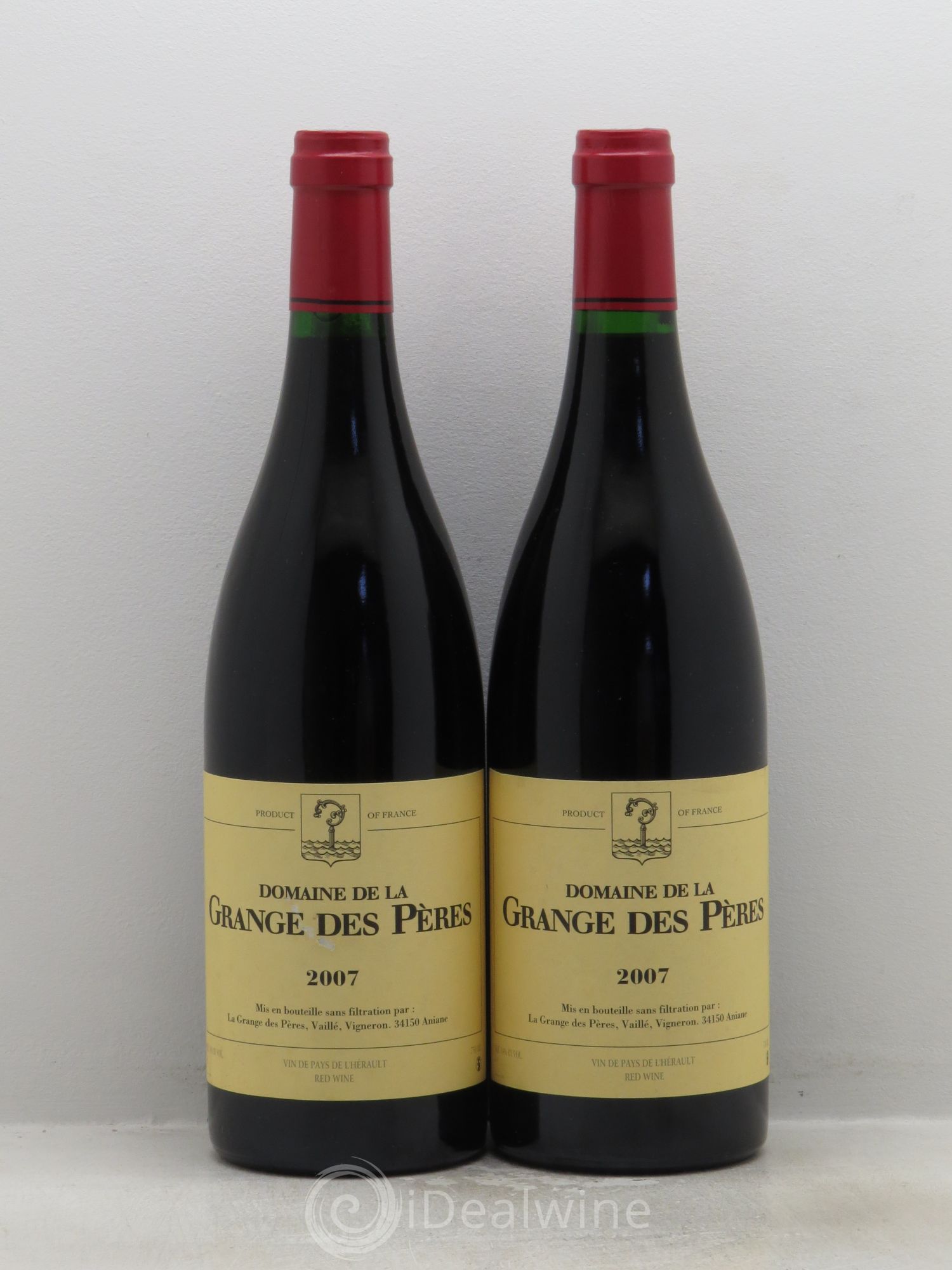 Pays d'Hérault Grange des Pères Laurent Vaillé 2007 - Lot de 2 bouteilles - 0