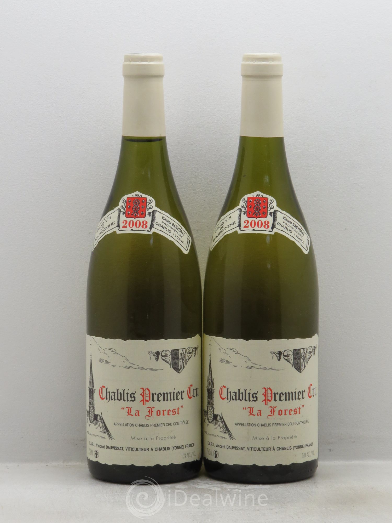 Chablis 1er Cru La Forest Vincent Dauvissat (Domaine) 2008 - Lot de 2 bouteilles - 0