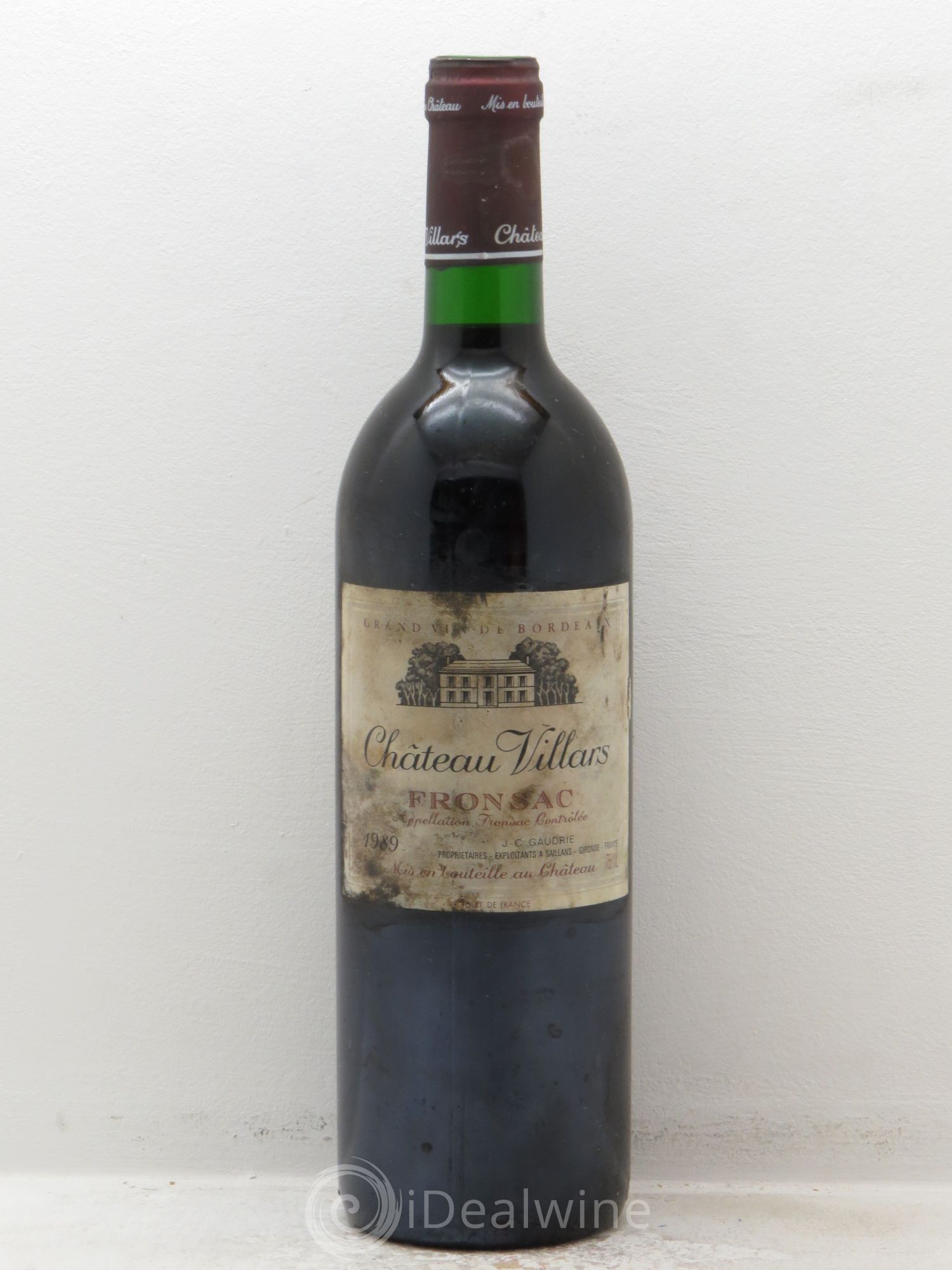 Fronsac Château Villars 1989 - Lot de 1 bouteille - 0