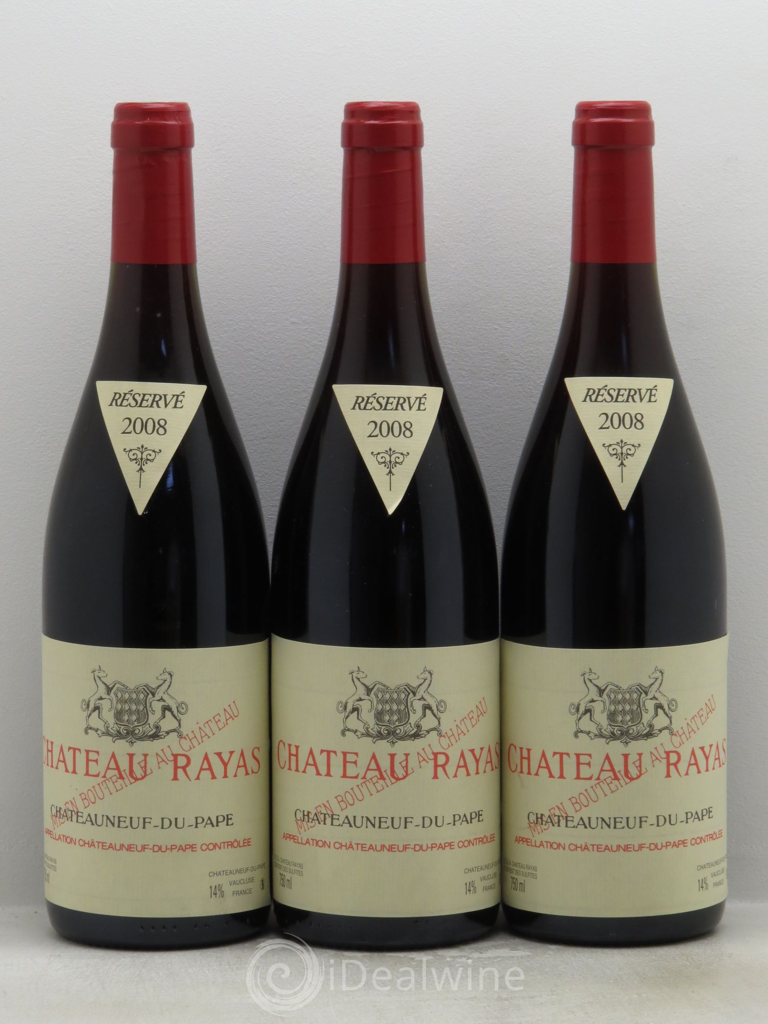 Châteauneuf-du-Pape Château Rayas Emmanuel Reynaud 2008 - Lot de 3 bouteilles - 0